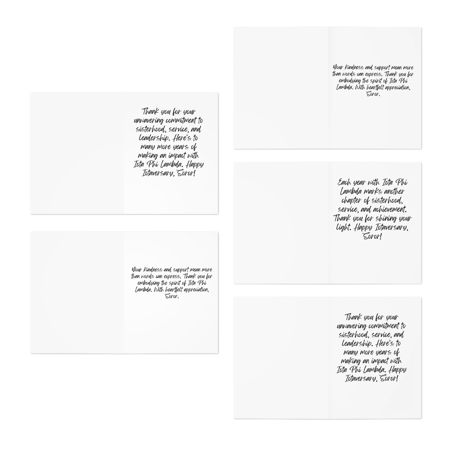 Honoring Your Journey of Service with Sisterly Love Greeting Cards (with Printed Sentiments inside)