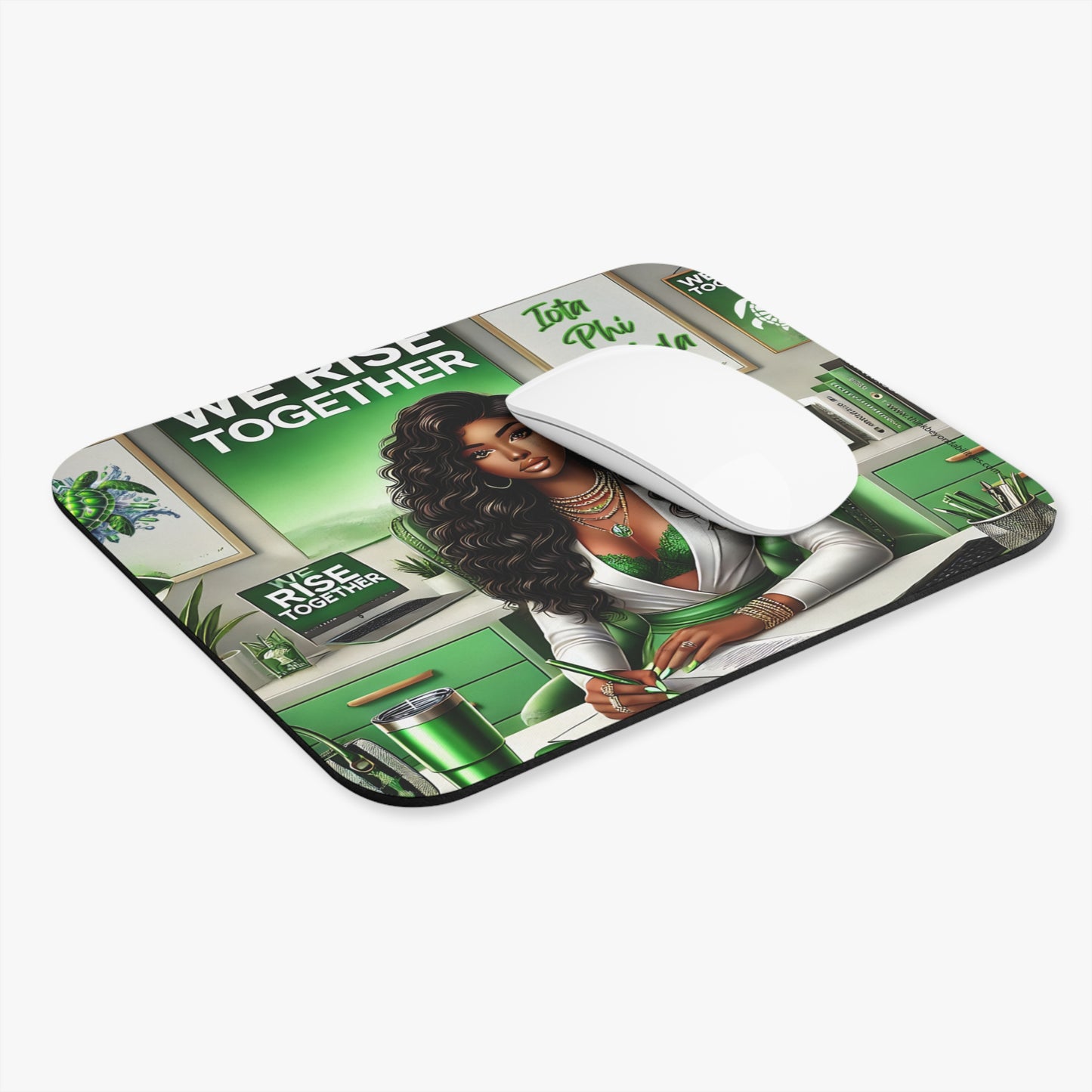 Empowered Women Rise Together in Sisterhood Mouse Pad (Rectangle)