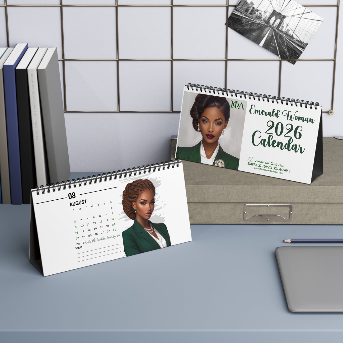 Emerald Woman 2026 Desktop Calendar