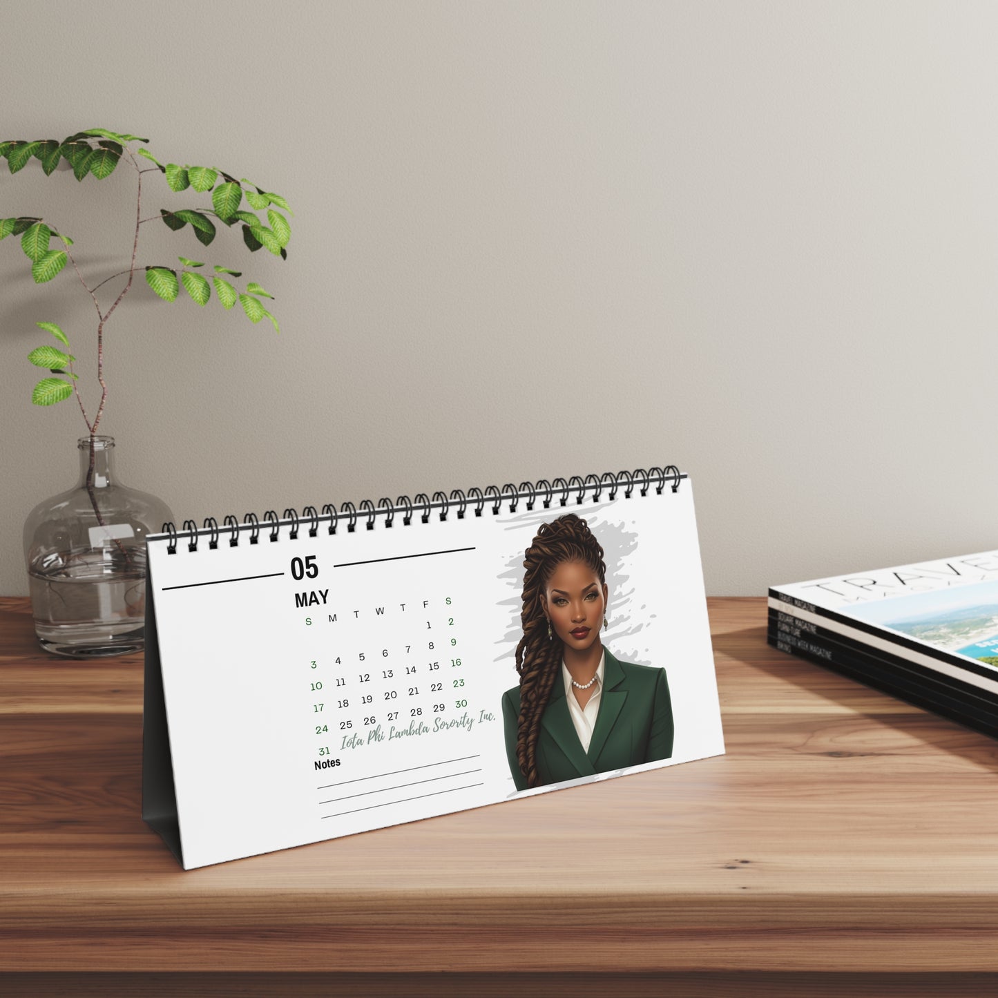 Emerald Woman 2026 Desktop Calendar