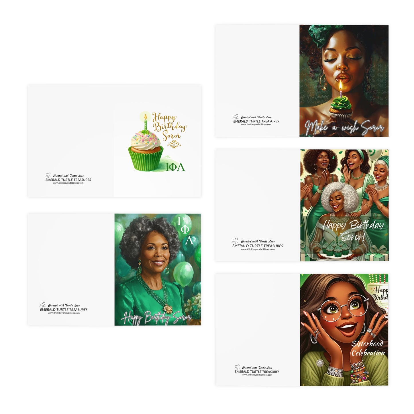 Celebrating Sisterhood: Happy Birthday, Soror! ๐ Greeting Cards (with printed sentiments inside)