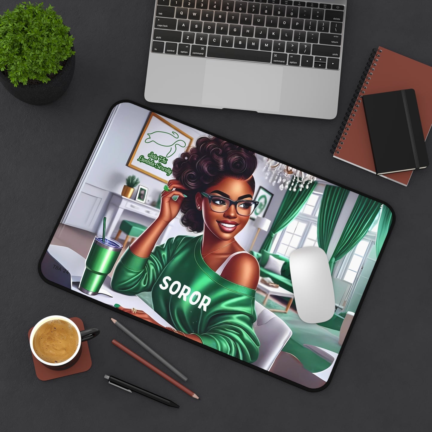 Confident and Chic in Sisterhood Style Desk Mat