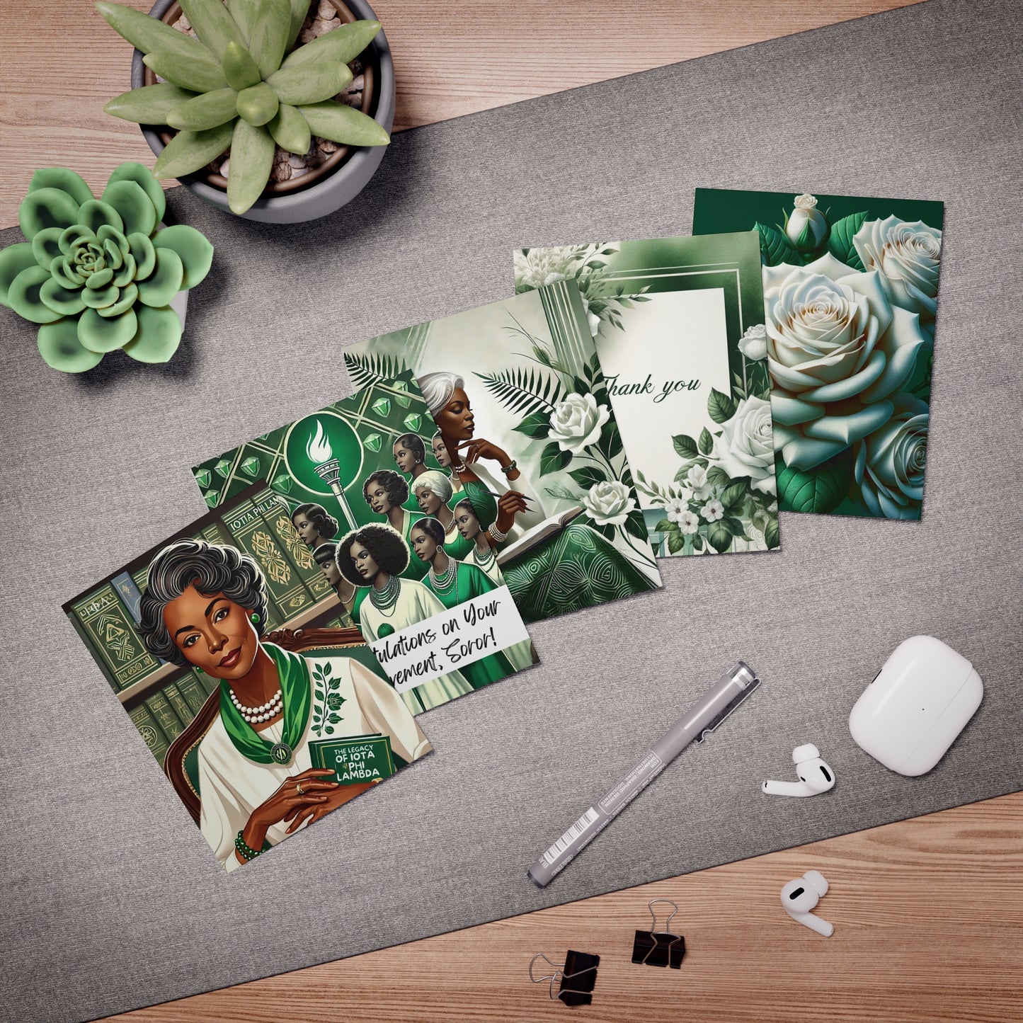 Congratulations on Your Achievement, Soror! Greeting Cards (Blank and printed sentiments inside)