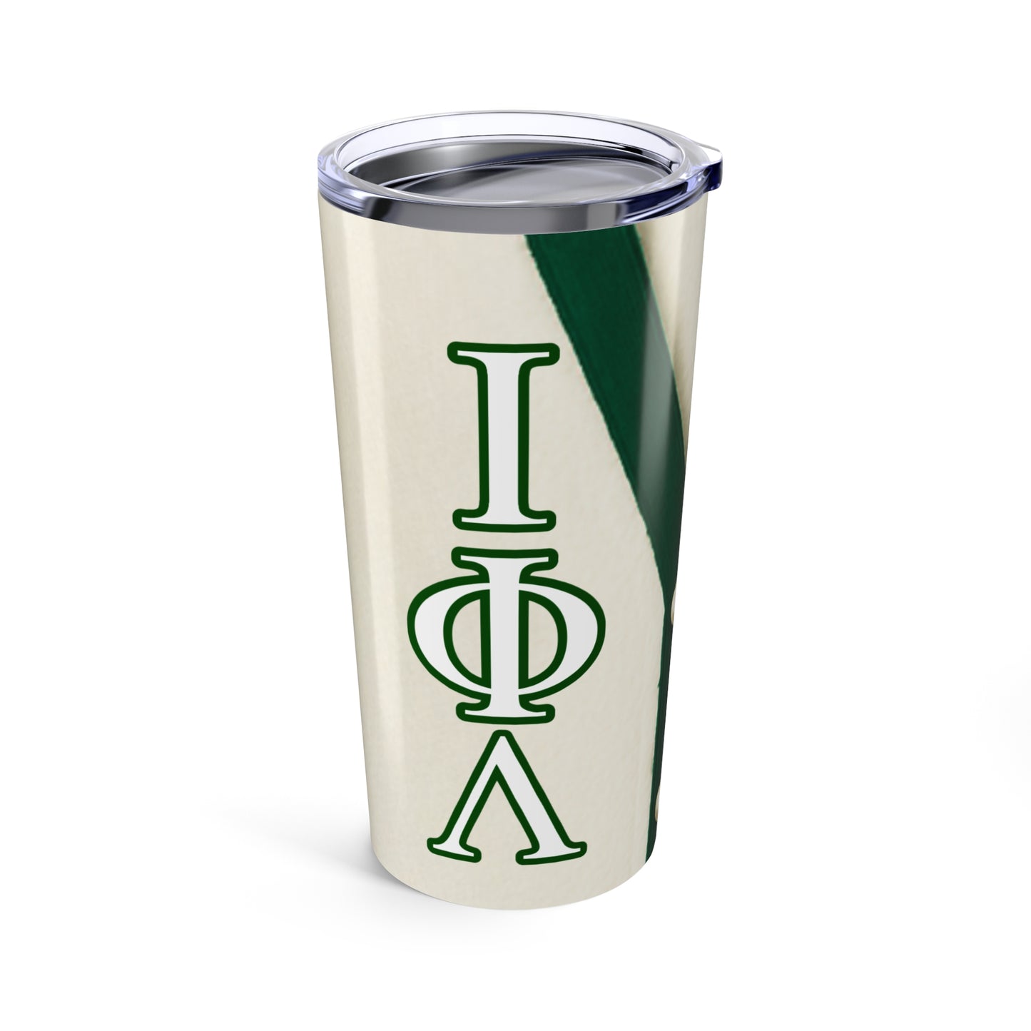 Iota Phi Lambda White Sweater-Inspired Tumbler 20oz