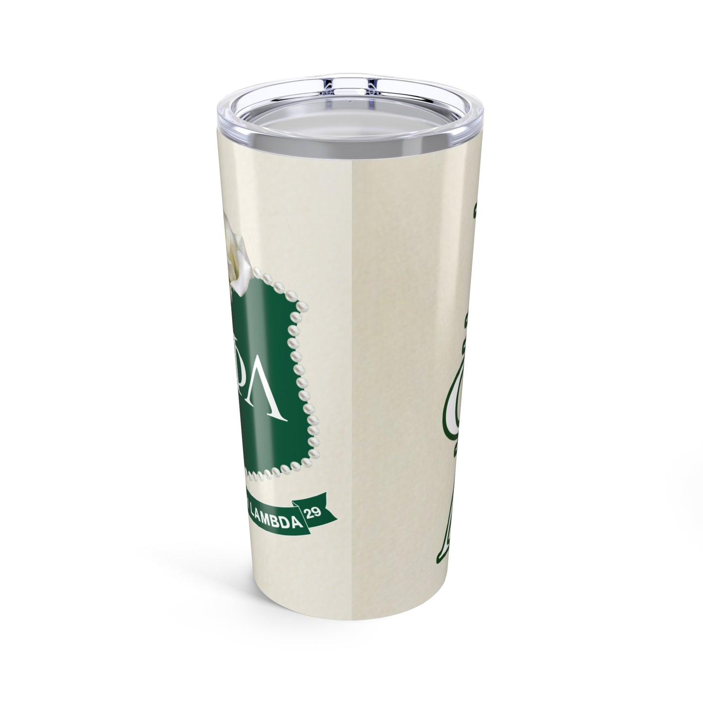 Iota Phi Lambda White Sweater-Inspired Tumbler 20oz
