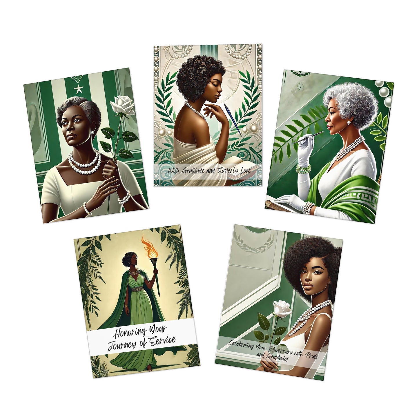 Honoring Your Journey of Service with Sisterly Love Greeting Cards (with Printed Sentiments inside)