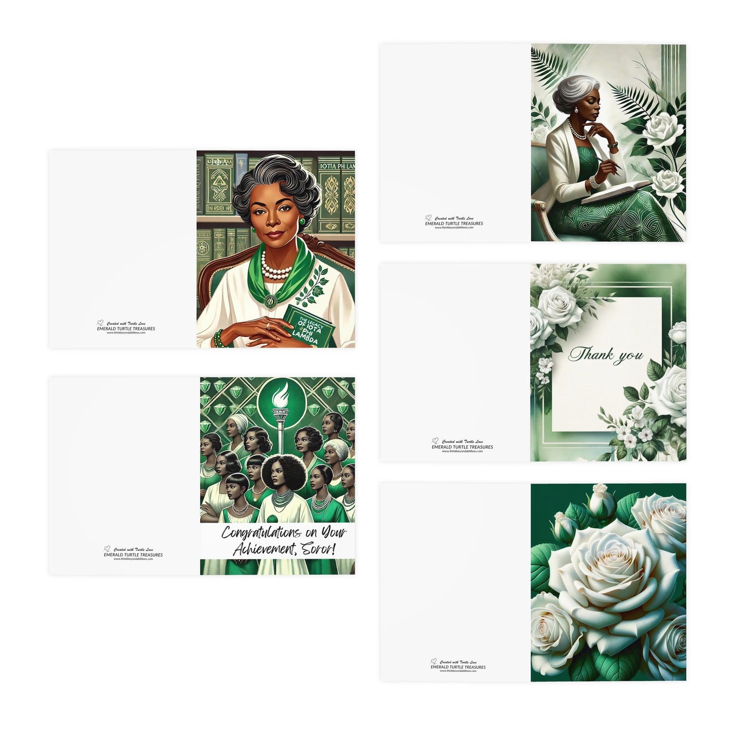 Congratulations on Your Achievement, Soror! Greeting Cards (Blank and printed sentiments inside)