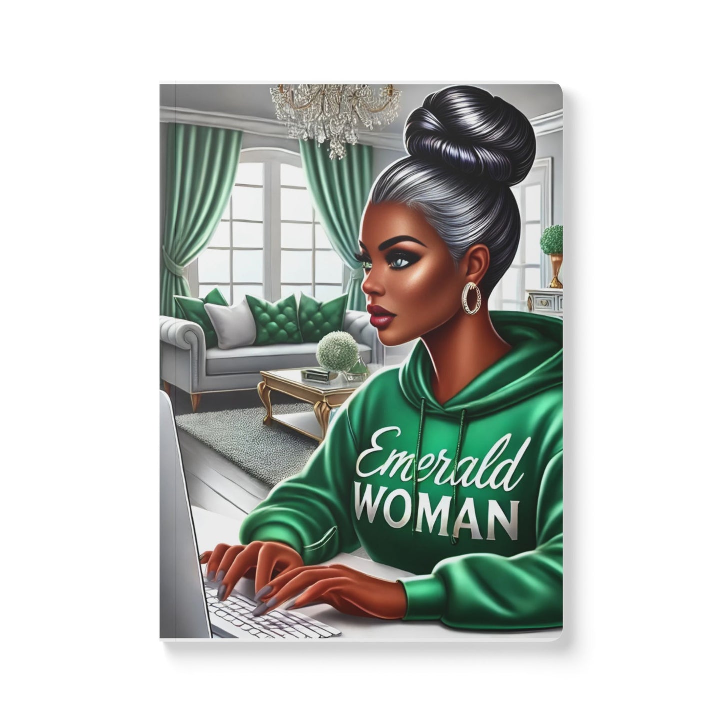 Emerald Woman: Confidence, Style, and Strength Softcover Journal (with Inside Prints)