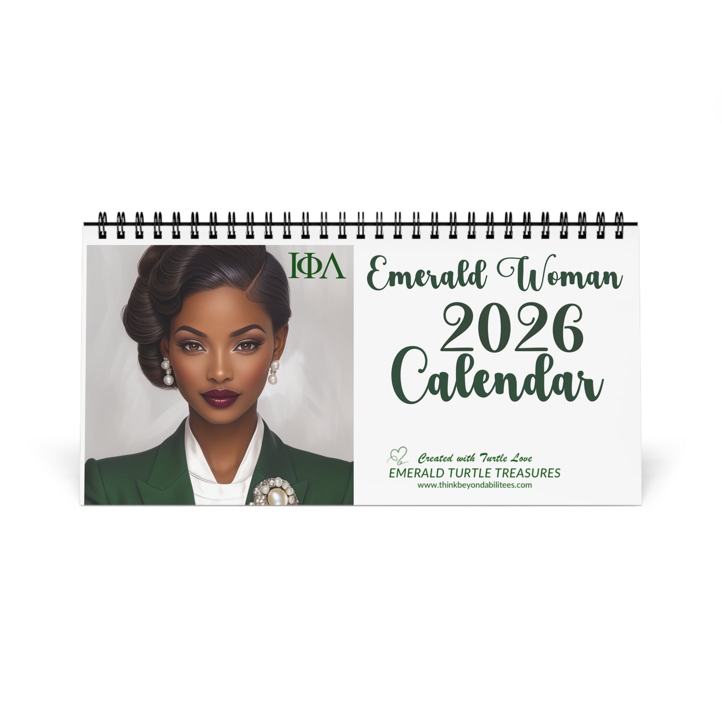 Emerald Woman 2026 Desktop Calendar