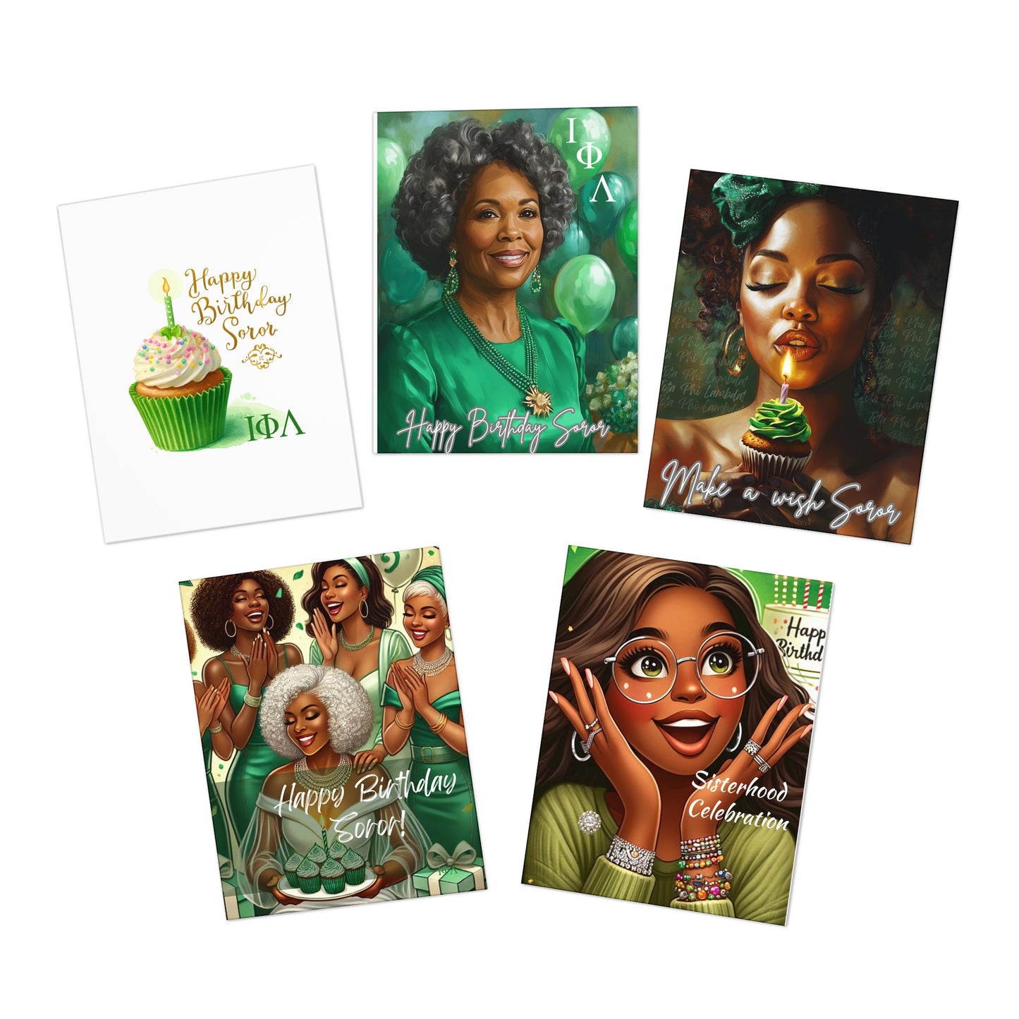 Celebrating Sisterhood: Happy Birthday, Soror! ๐ Greeting Cards (with printed sentiments inside)