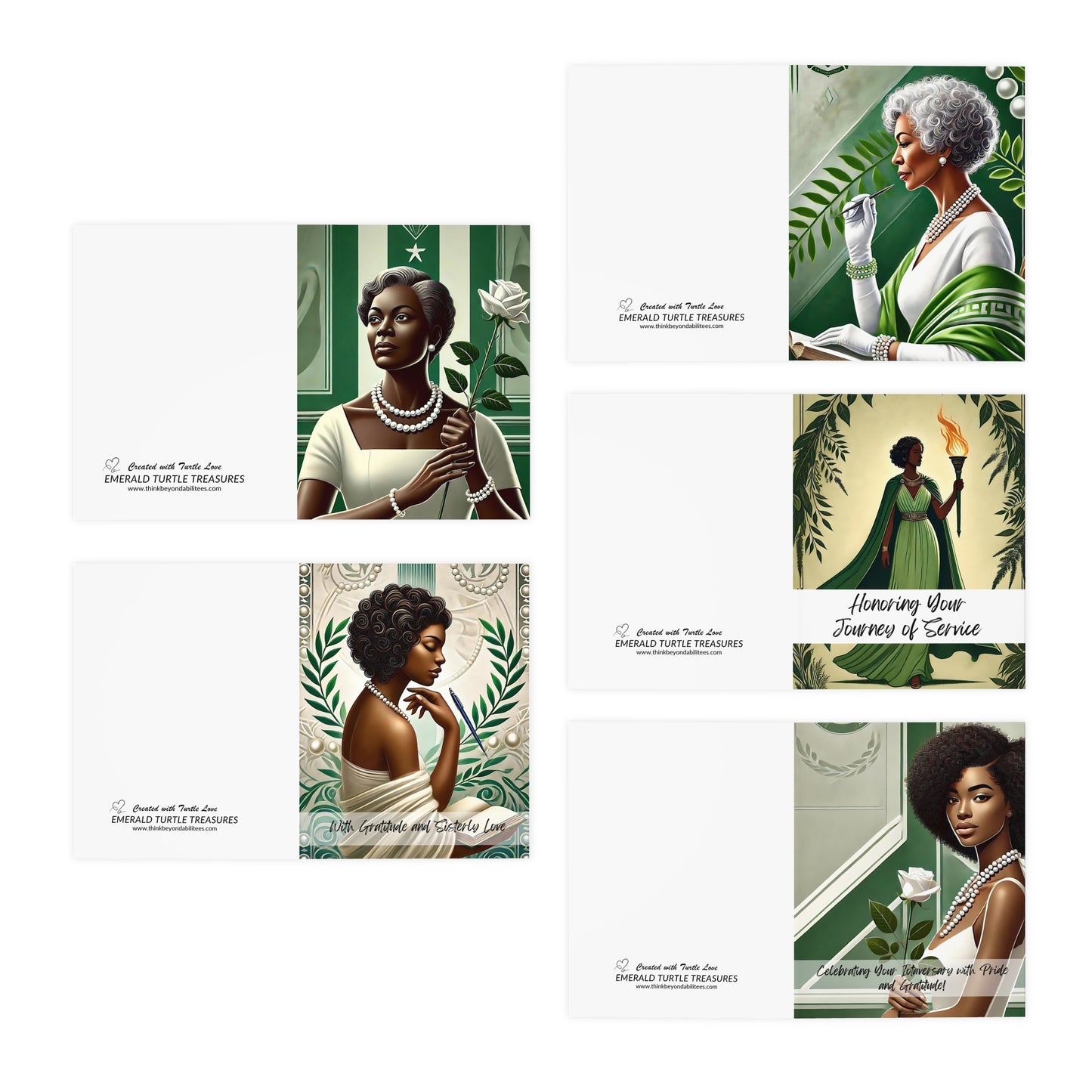 Honoring Your Journey of Service with Sisterly Love Greeting Cards (with Printed Sentiments inside)