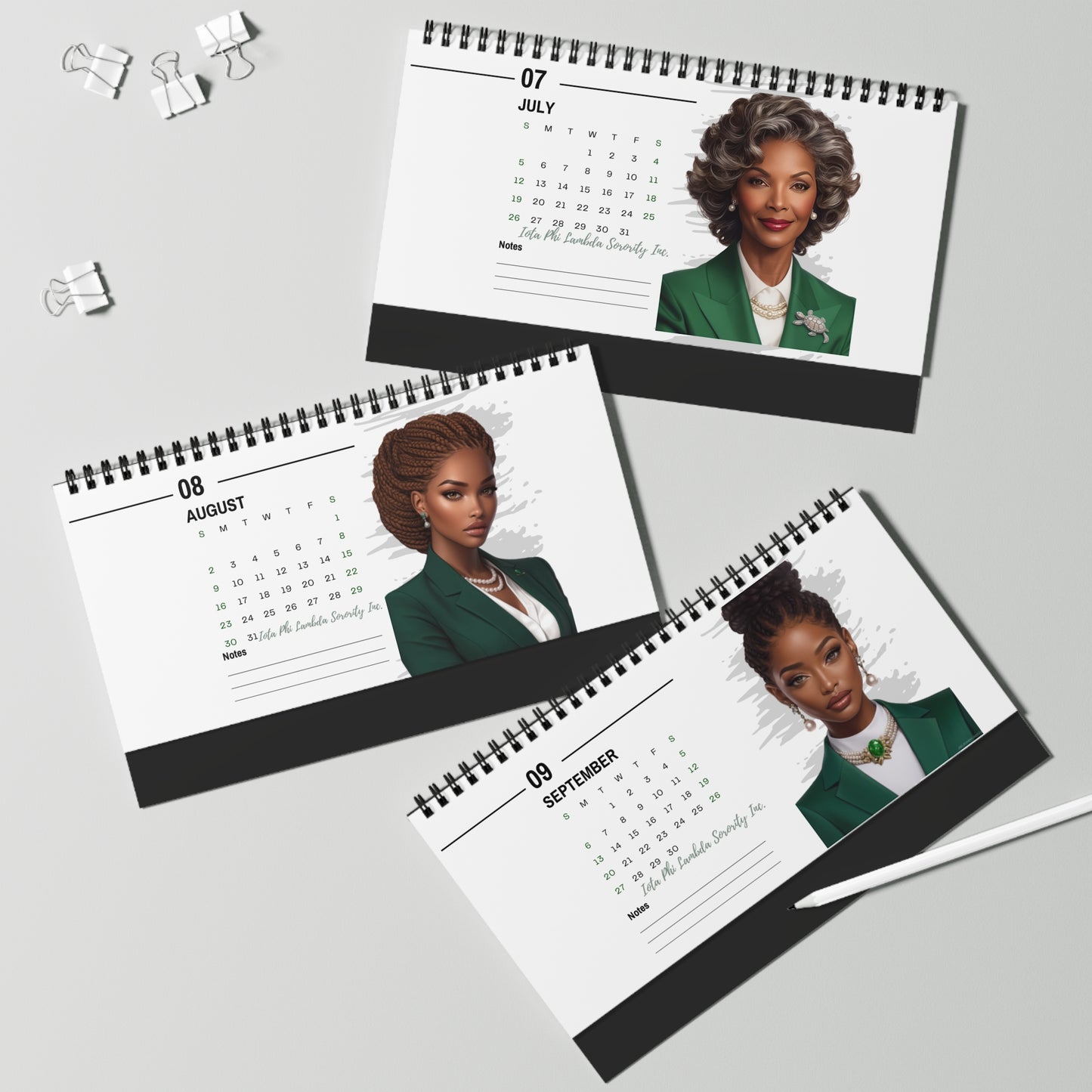 Emerald Woman 2026 Desktop Calendar
