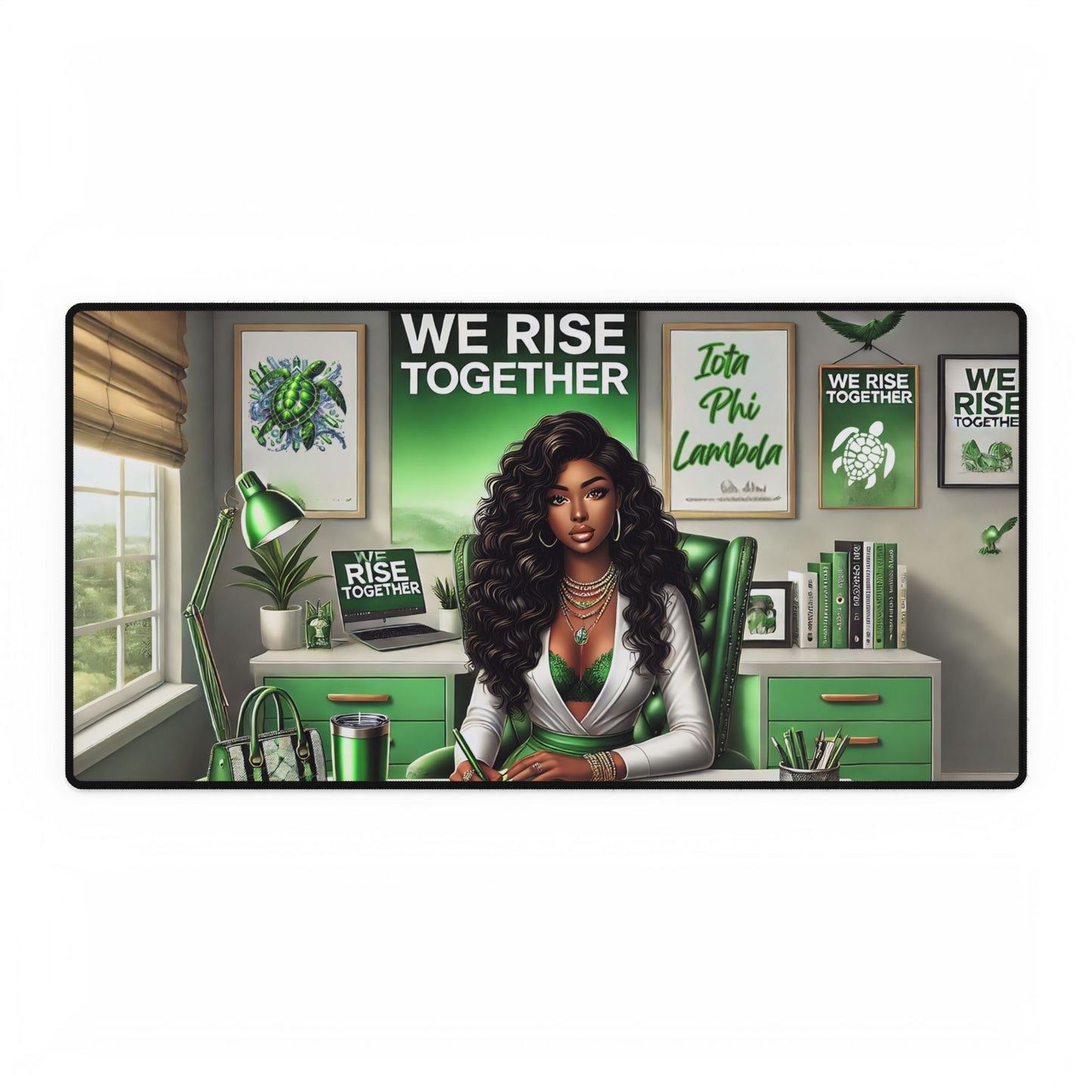Empowered Women Rise Together in Sisterhood Desk Mats