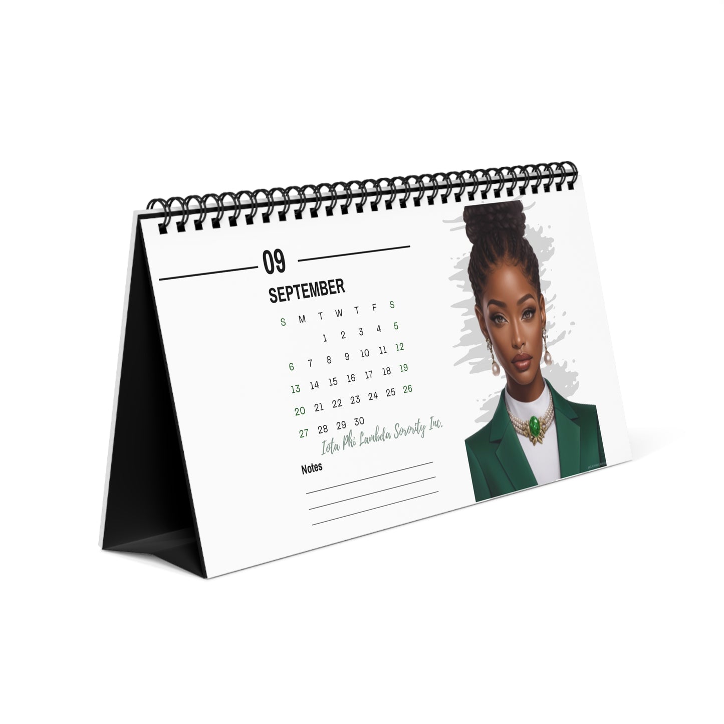 Emerald Woman 2026 Desktop Calendar