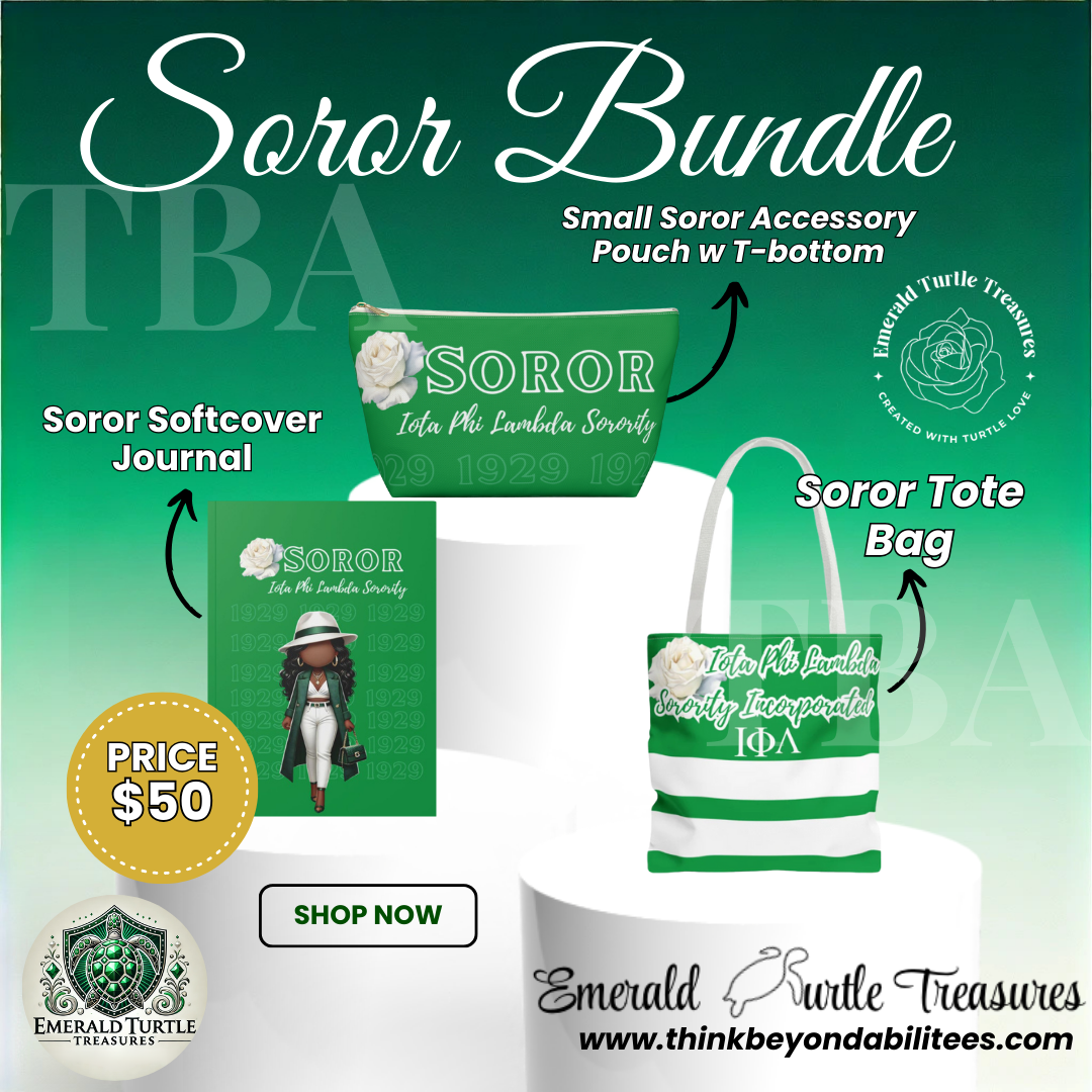 Soror Bundle – Tote Bag, Journal & Accessory Pouch