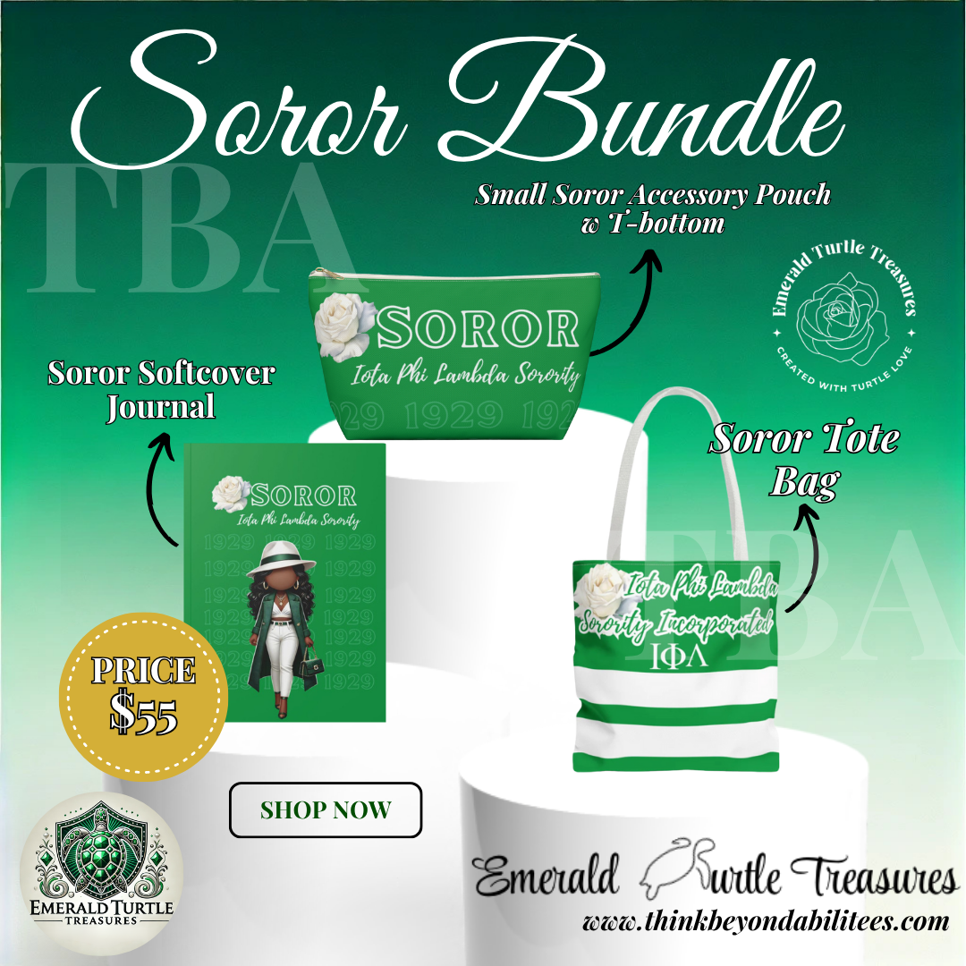 Soror Bundle – Tote Bag, Journal & Accessory Pouch