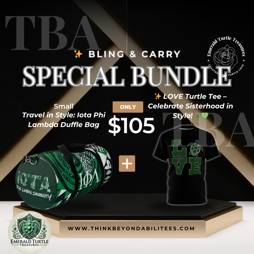 Bling & Carry Special Bundle – Duffle Bag & Turtle Tee