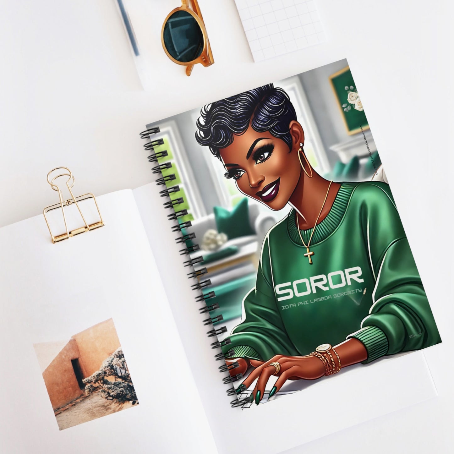 Proud Soror: Celebrating Sisterhood and Style Spiral Notebook - Ruled Line