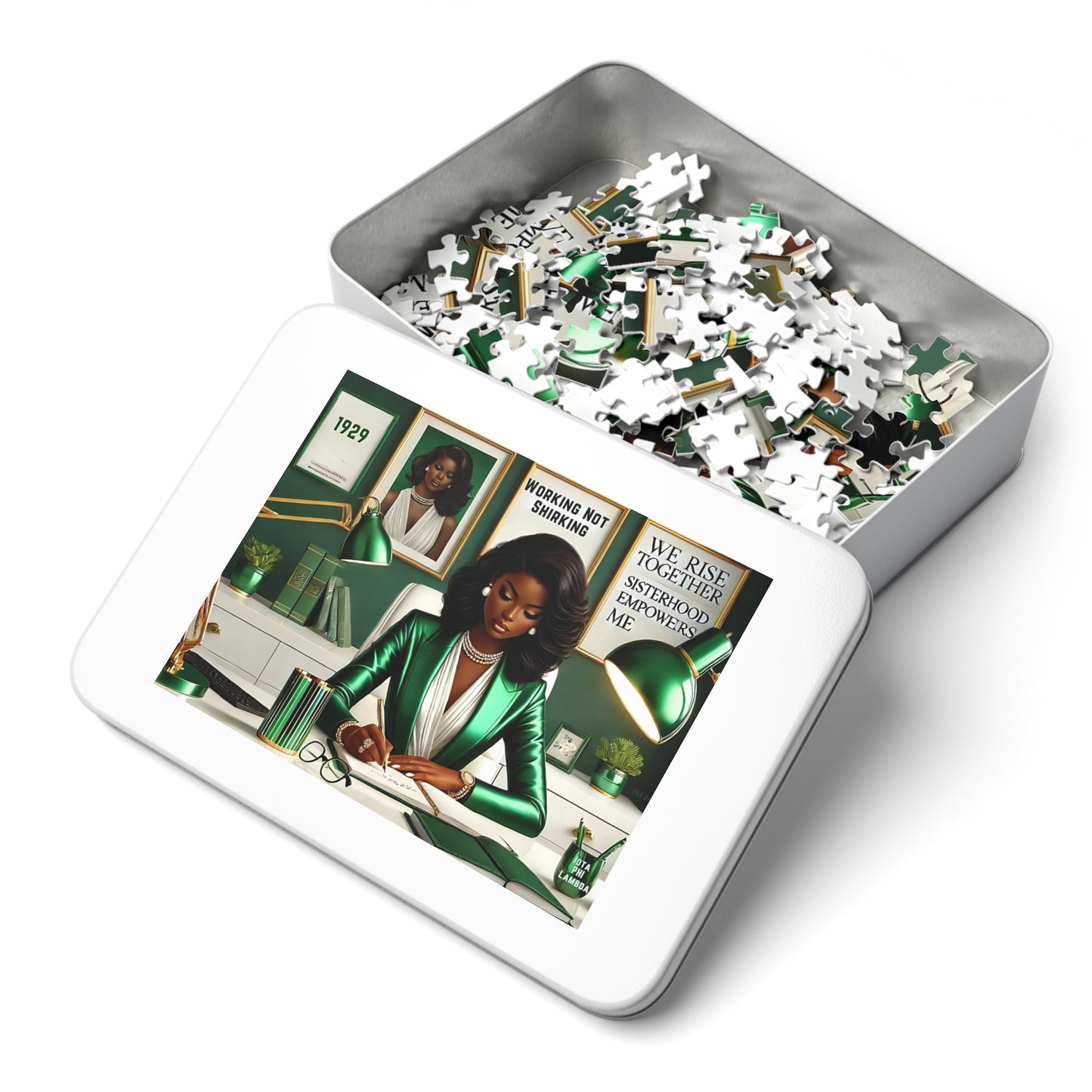 Empowerment in Style: Building Legacy with Grace Jigsaw Puzzle with Tin