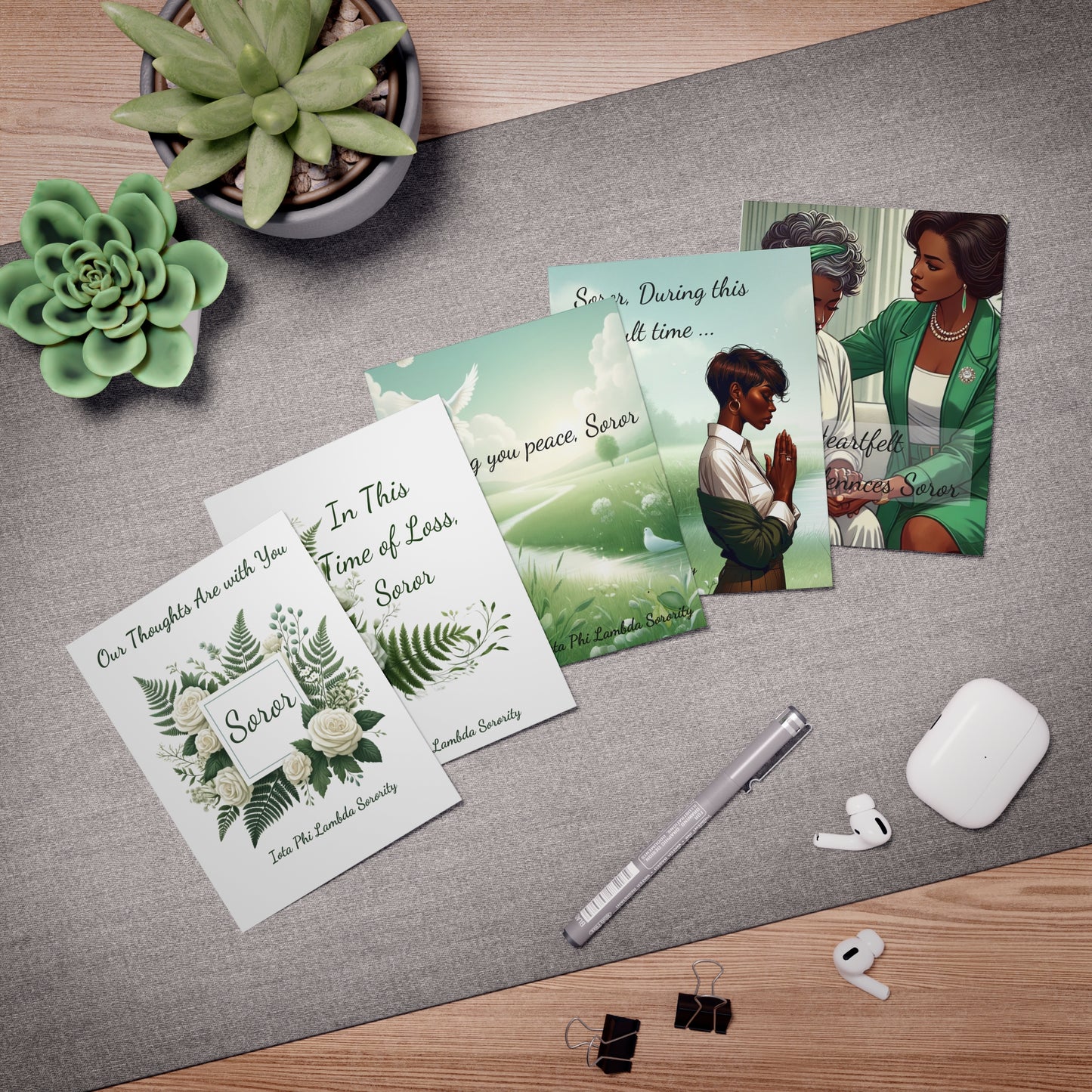 Offering Comfort and Peace in Times of Loss Greeting Cards (with Printed Sentiments inside)