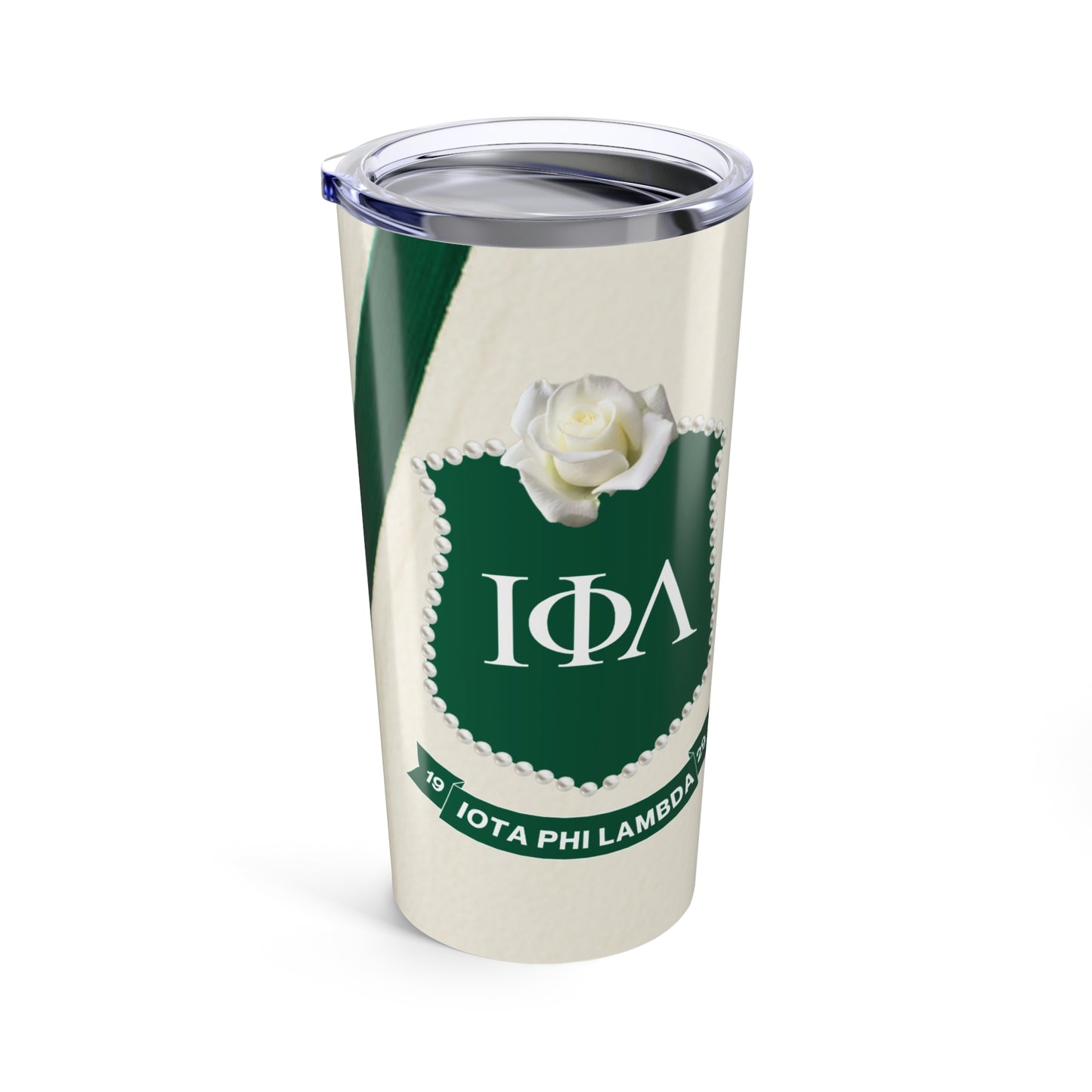 Iota Phi Lambda White Sweater-Inspired Tumbler 20oz