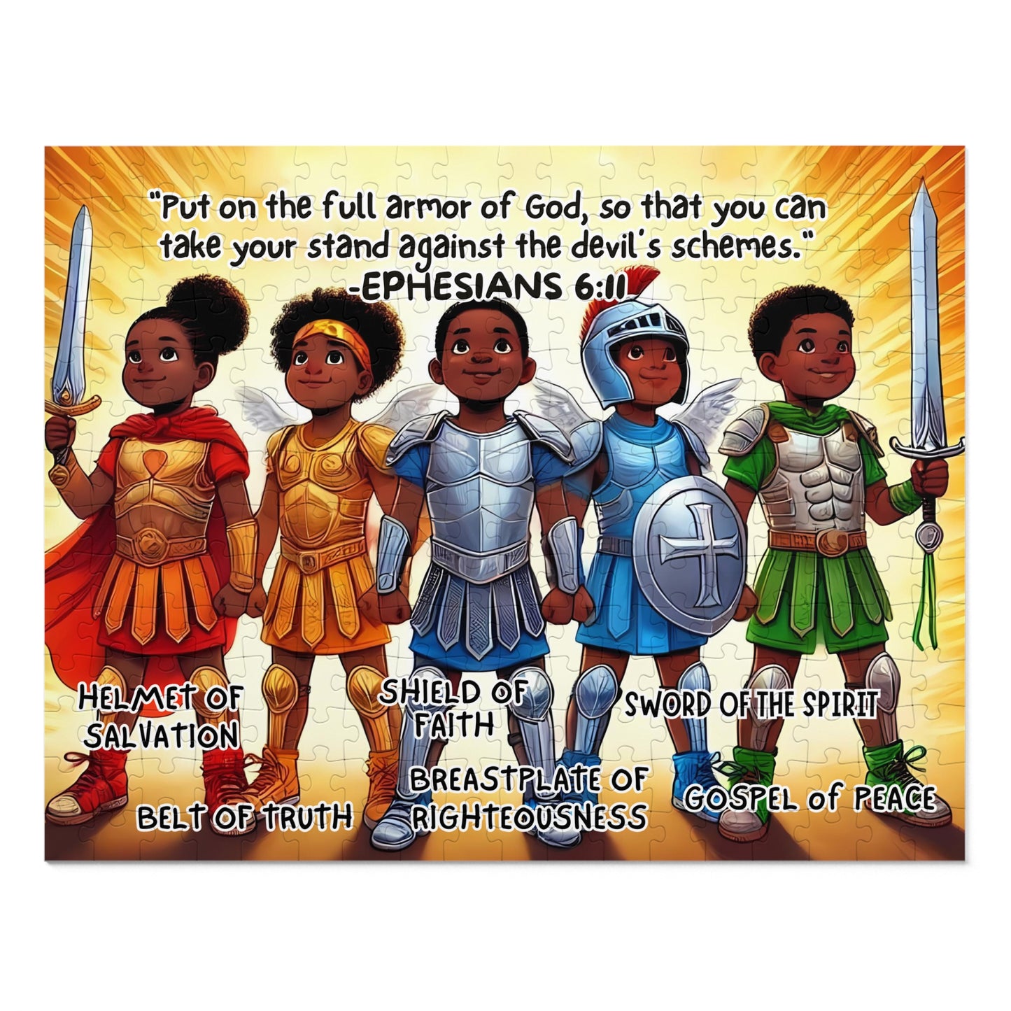 Equipped with Faith: The Armor of God for Kids Jigsaw Puzzle (252-Piece)