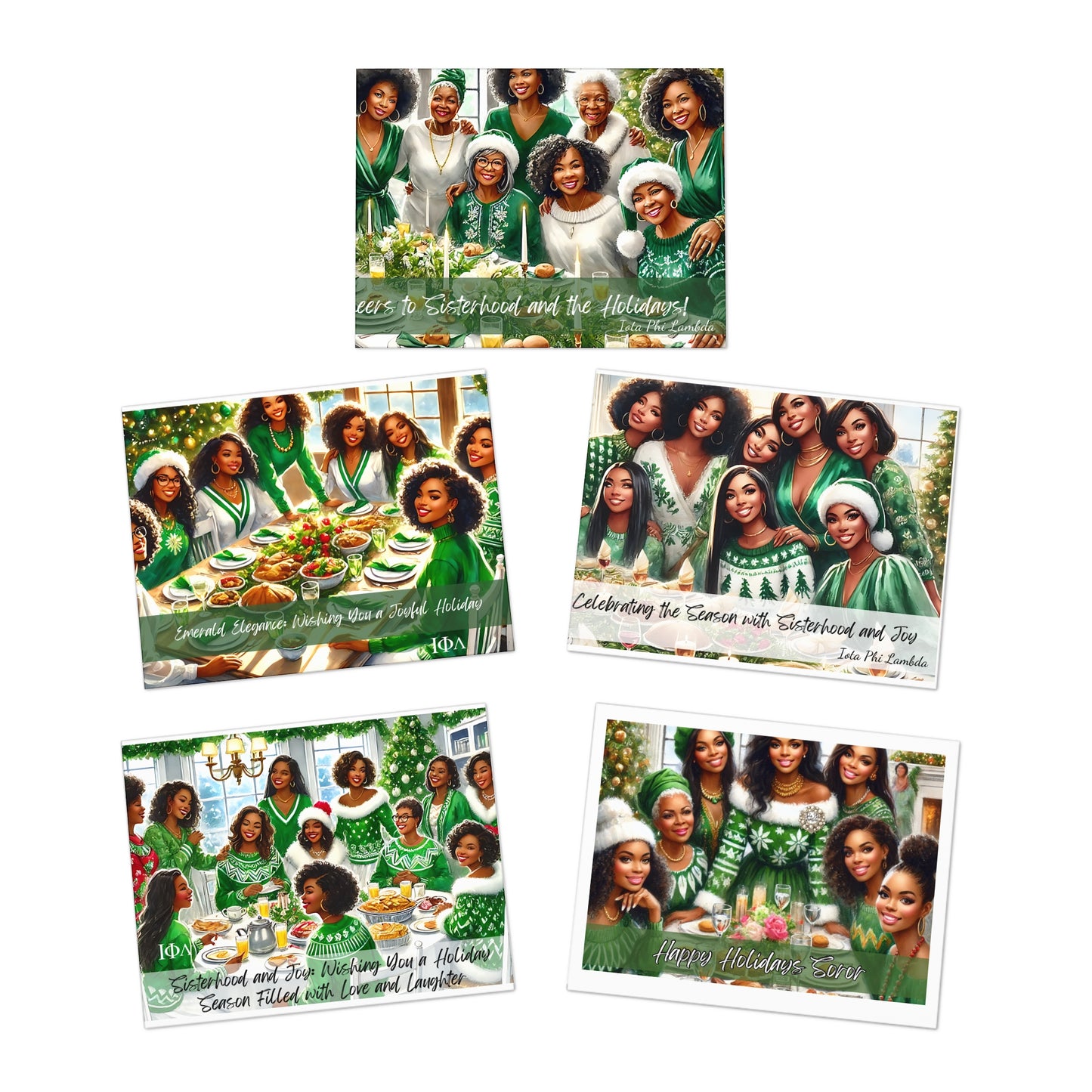 Celebrating the Holidays with Sisterhood and Joy Greeting Cards (5-Pack)