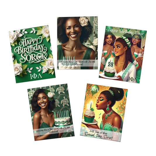 A Day of Sisterhood and Celebration – Happy Birthday, Soror! Greeting Cards (blank and printed sentiments inside)