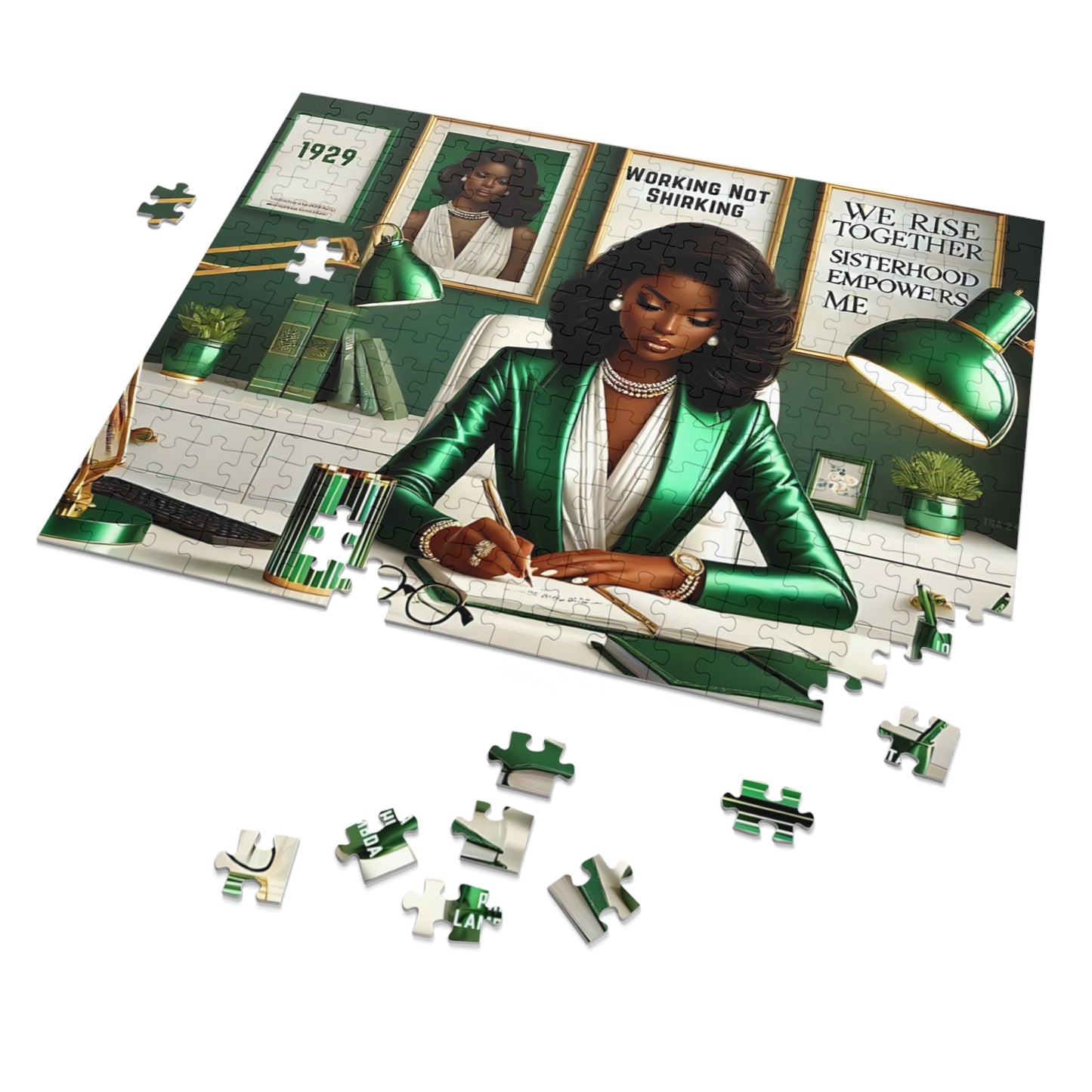 Empowerment in Style: Building Legacy with Grace Jigsaw Puzzle with Tin
