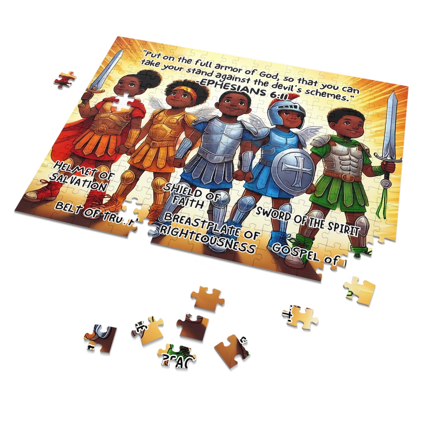 Equipped with Faith: The Armor of God for Kids Jigsaw Puzzle (252-Piece)