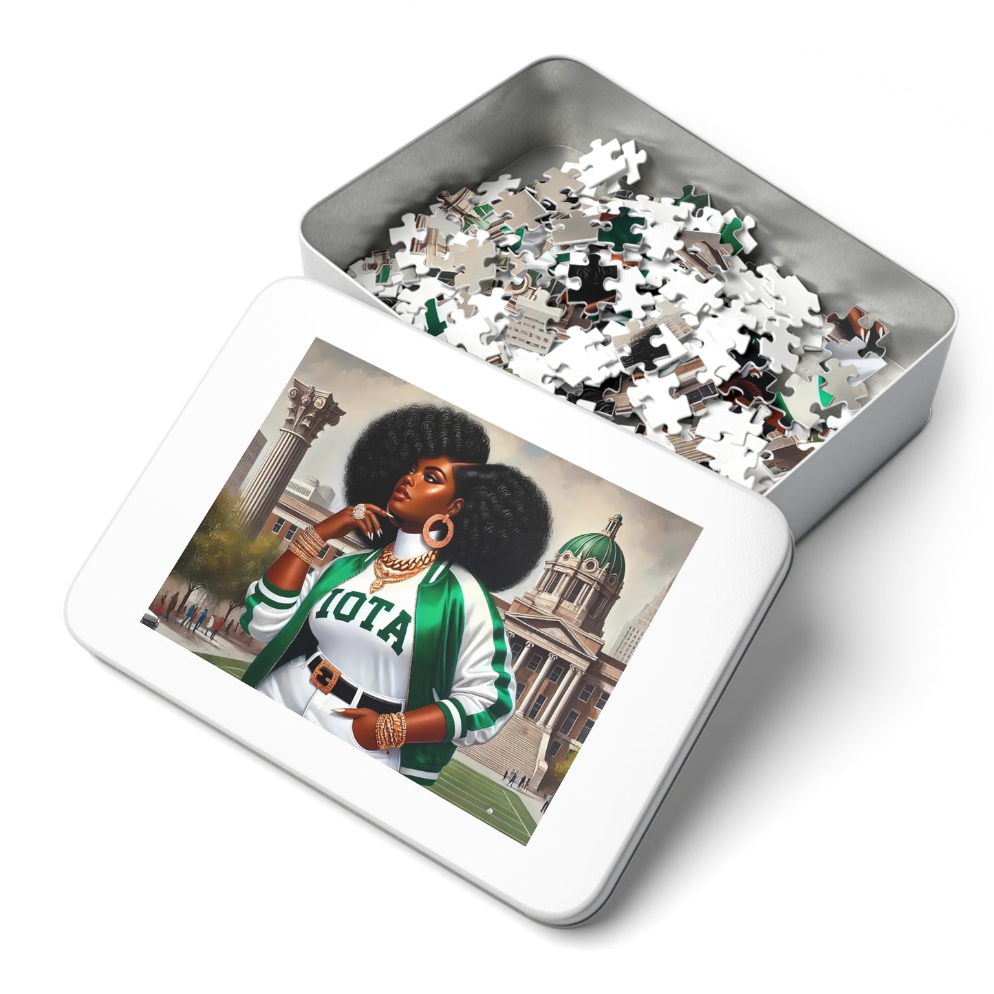 IOTA Heritage – Style, Sisterhood, and Statement Jigsaw Puzzle with Tin