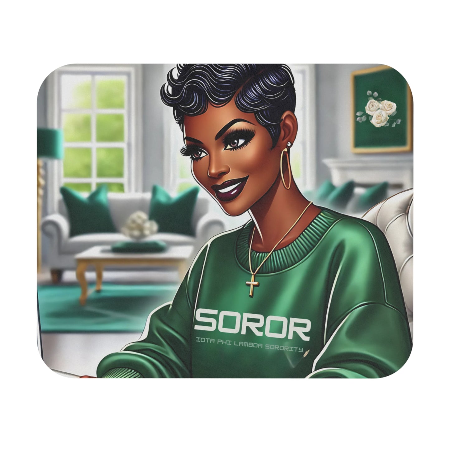 Connected by Sisterhood: Sorority Strong Mouse Pad (Rectangle)