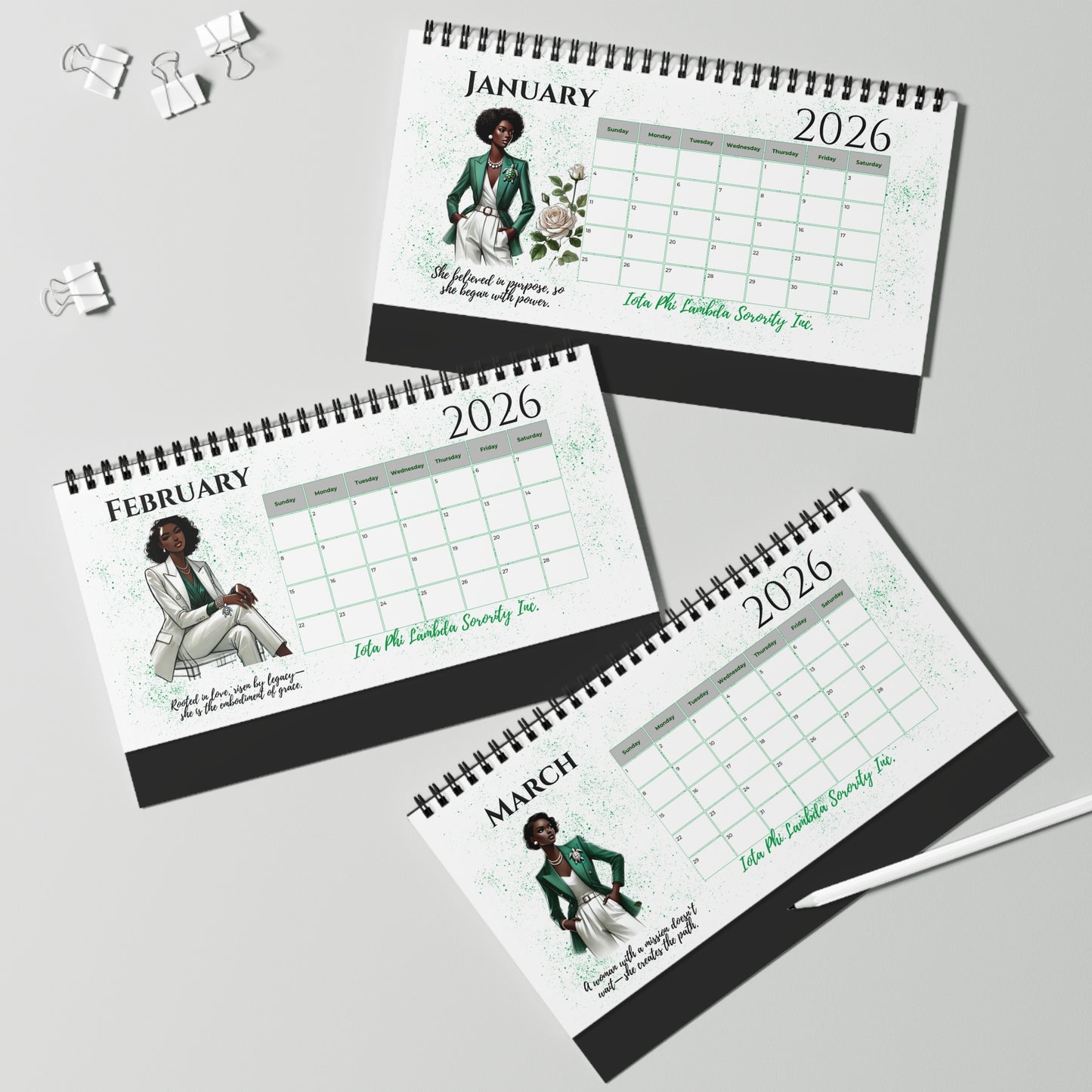 I Am Her 2026 Desktop Calendar