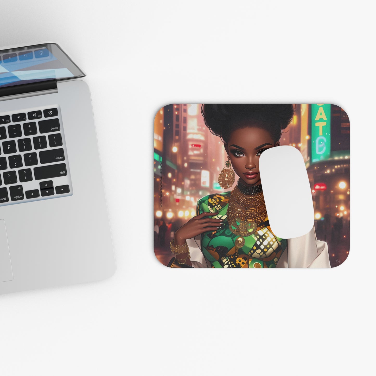 Urban Glam - The Bold & Beautiful Night Look Mouse Pad (Rectangle)