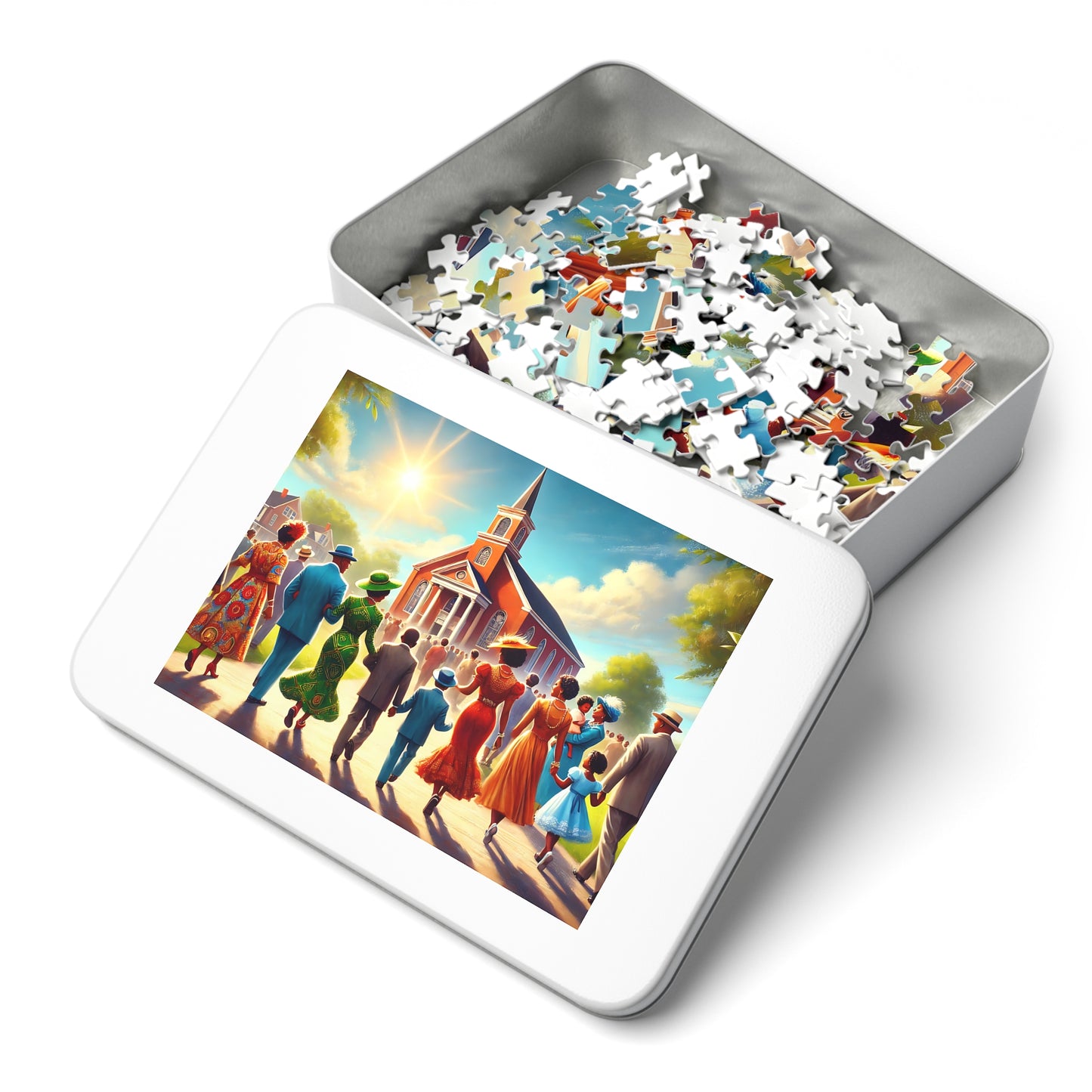 United in Faith: The Joy of Sunday Worship Jigsaw Puzzle (110, 252-Piece)