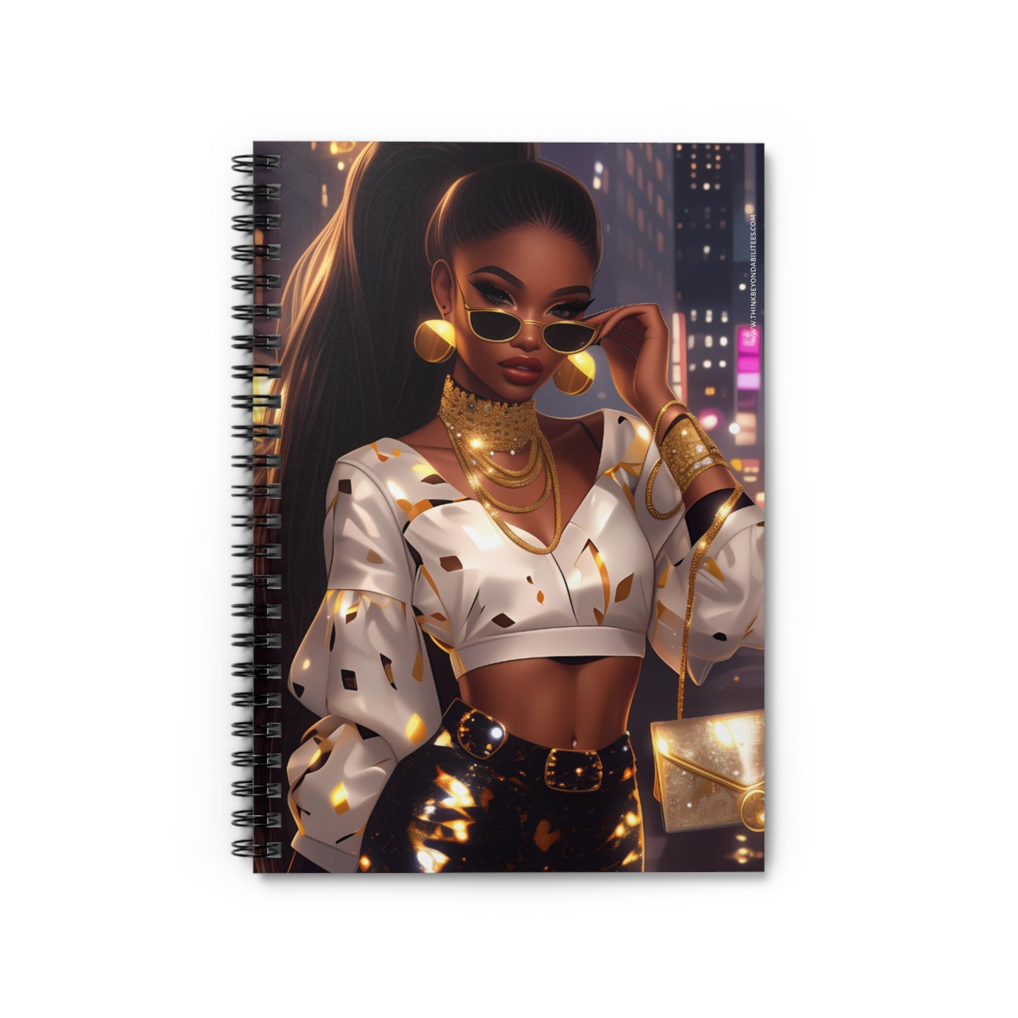 Glam Chic Spiral Notebook - Ruled Line