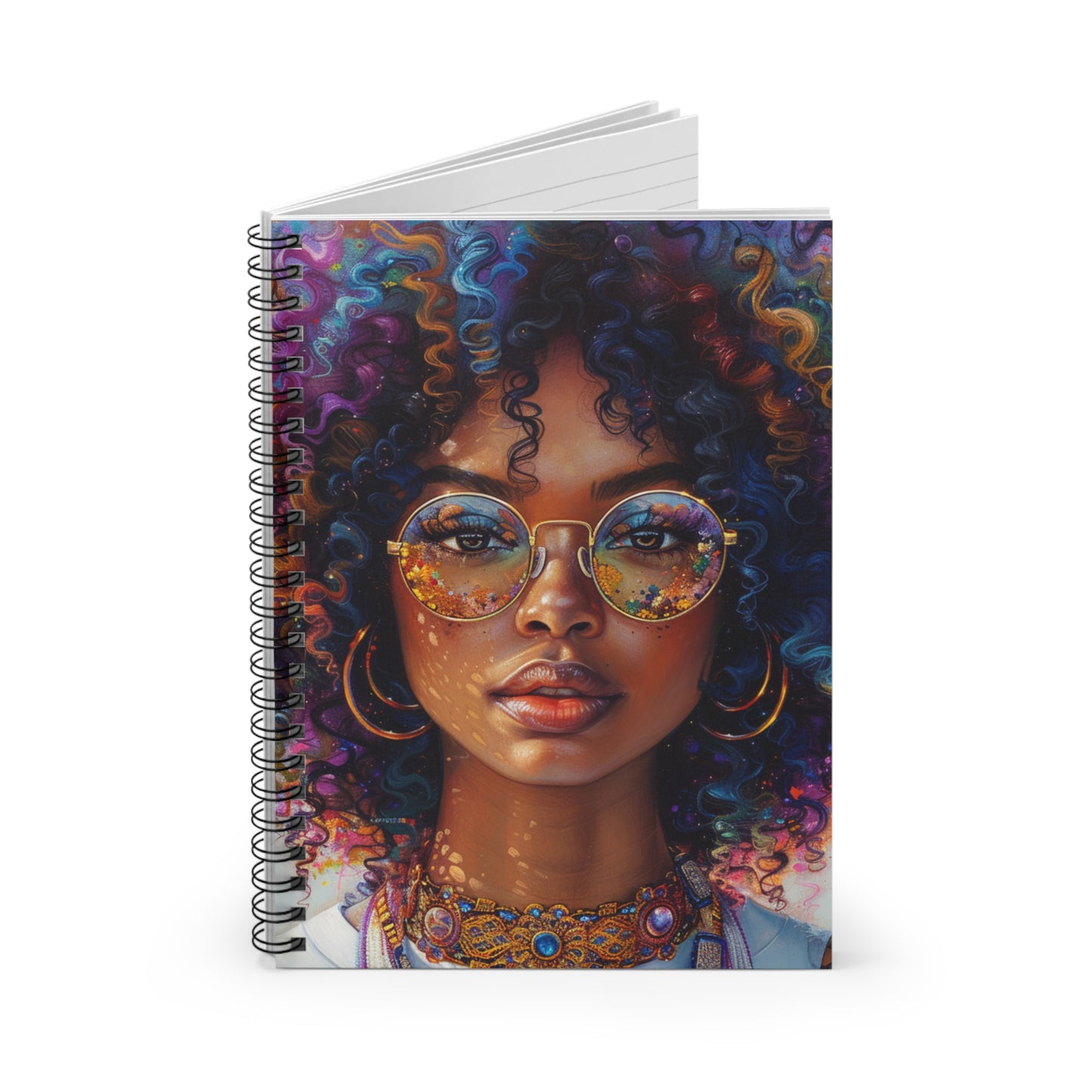 Cosmic Vibes Spiral Notebook - Ruled Line