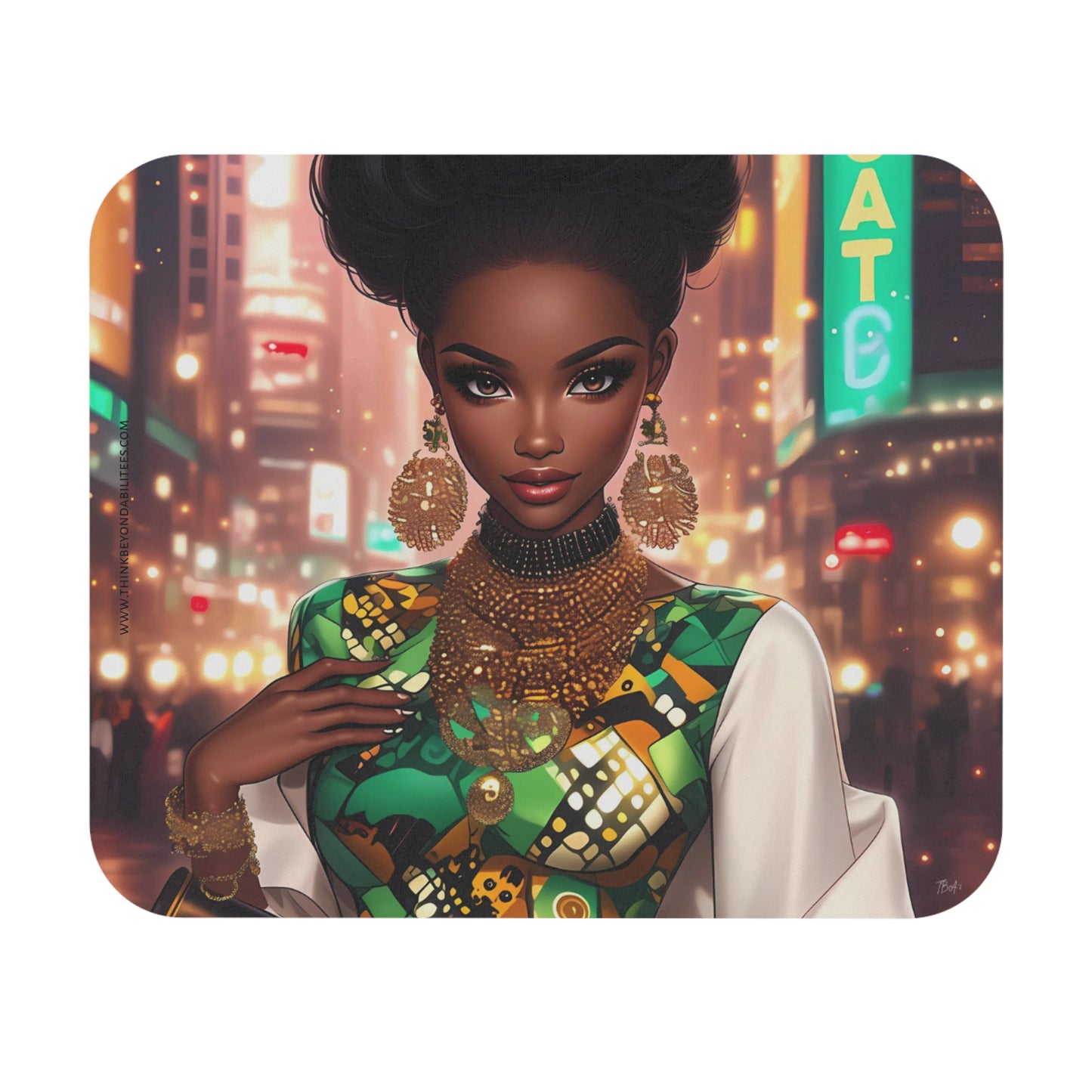 Urban Glam - The Bold & Beautiful Night Look Mouse Pad (Rectangle)