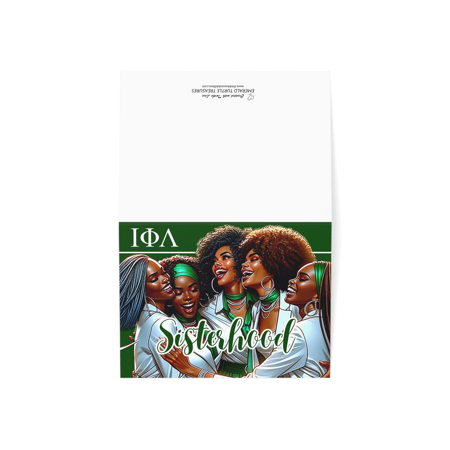 The Power of Sisterhood: Laughter, Love, and Support Greeting Card (blank inside)