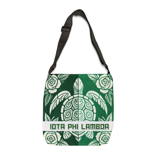 Stylish Iota Phi Lambda Sisterhood Adjustable Tote Bag 🌿💚