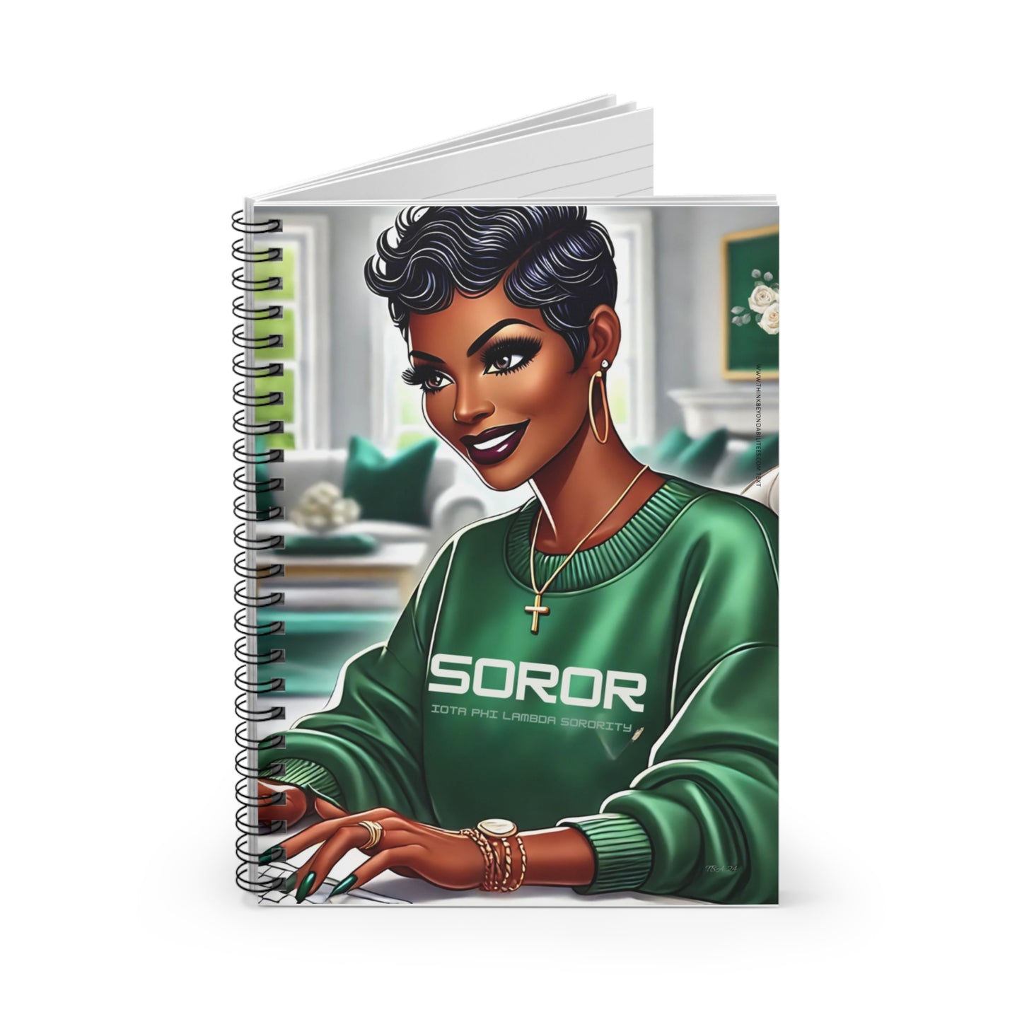 Proud Soror: Celebrating Sisterhood and Style Spiral Notebook - Ruled Line