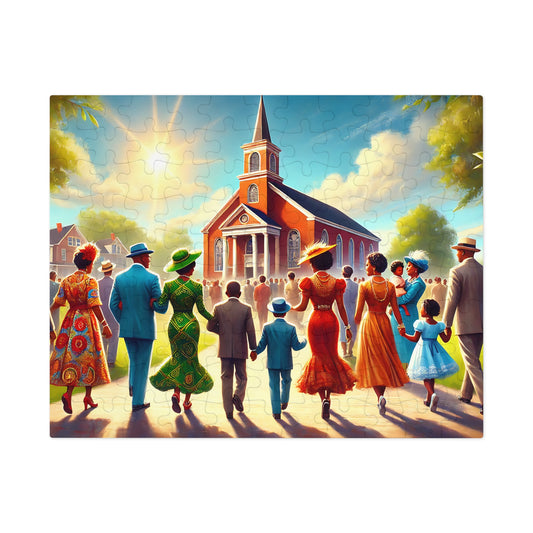 United in Faith: The Joy of Sunday Worship Jigsaw Puzzle (110, 252-Piece)