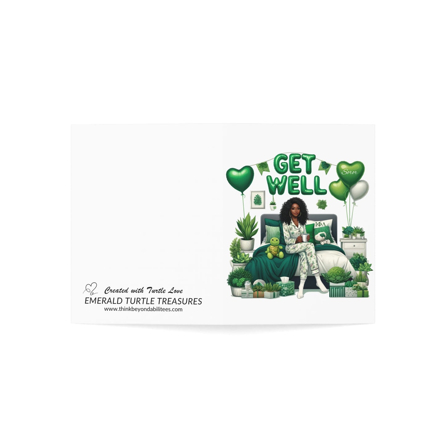 Sending Love and Get Well Wishes to Our Soror Greeting Card (blank inside)