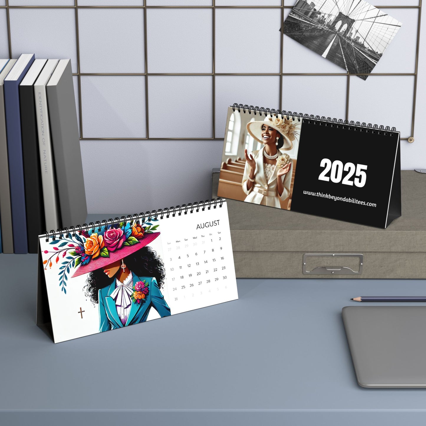 Elegant & Joyful – Sunday Best with Style Desktop Calendar (2025 grid)