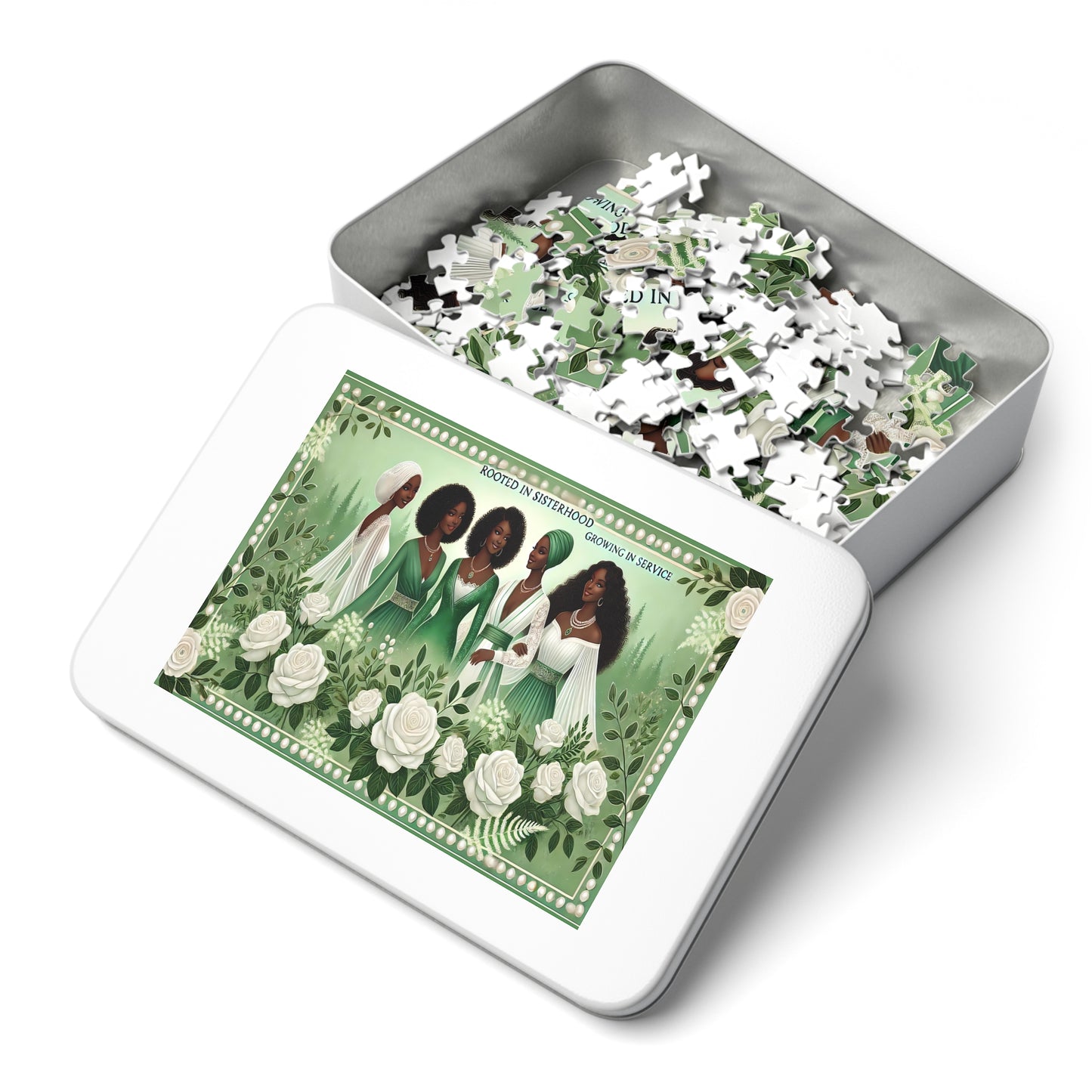 Elegant Sisterhood – A Tribute to Unity Jigsaw Puzzle with Tin