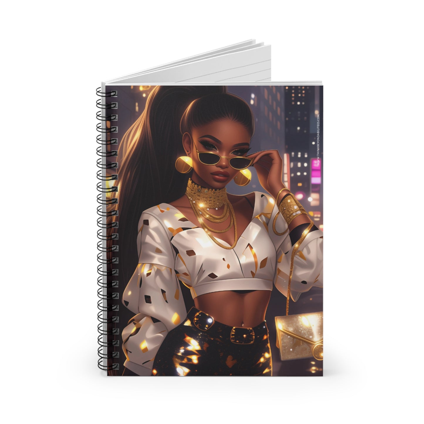 Glam Chic Spiral Notebook - Ruled Line