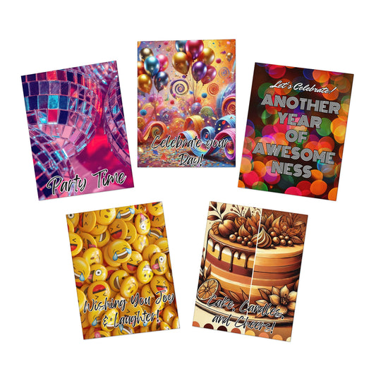 Birthday Bash Greeting Cards Bundle (5-Pack)