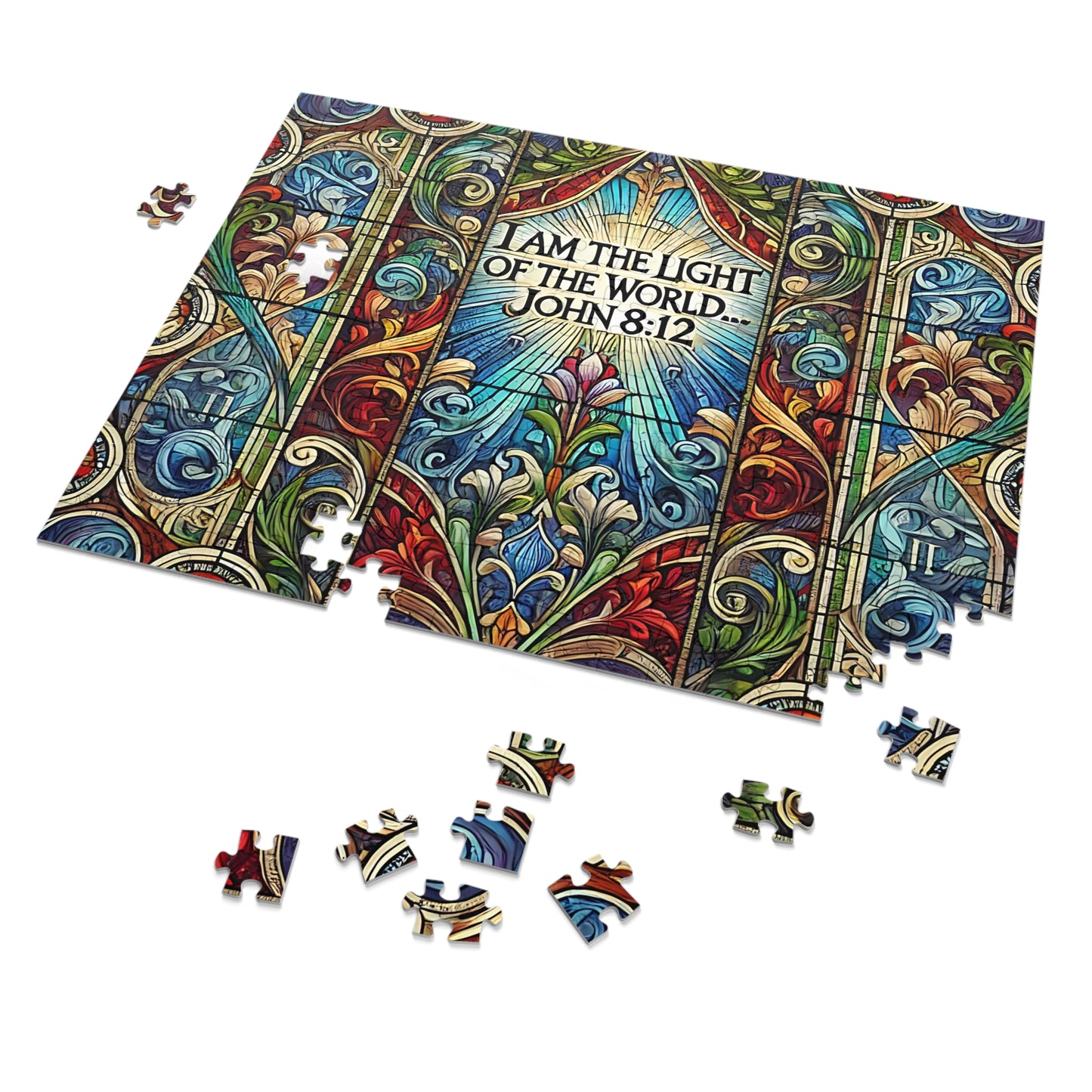 Shining His Light: Embracing John 8:12 Jigsaw Puzzle (252-Piece)