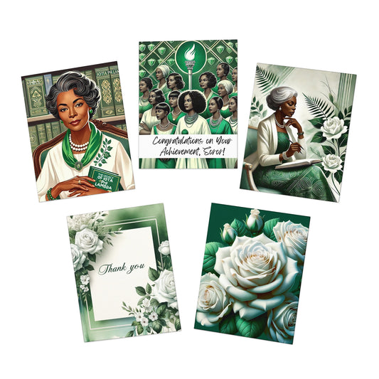 Congratulations on Your Achievement, Soror! Greeting Cards (Blank and printed sentiments inside)