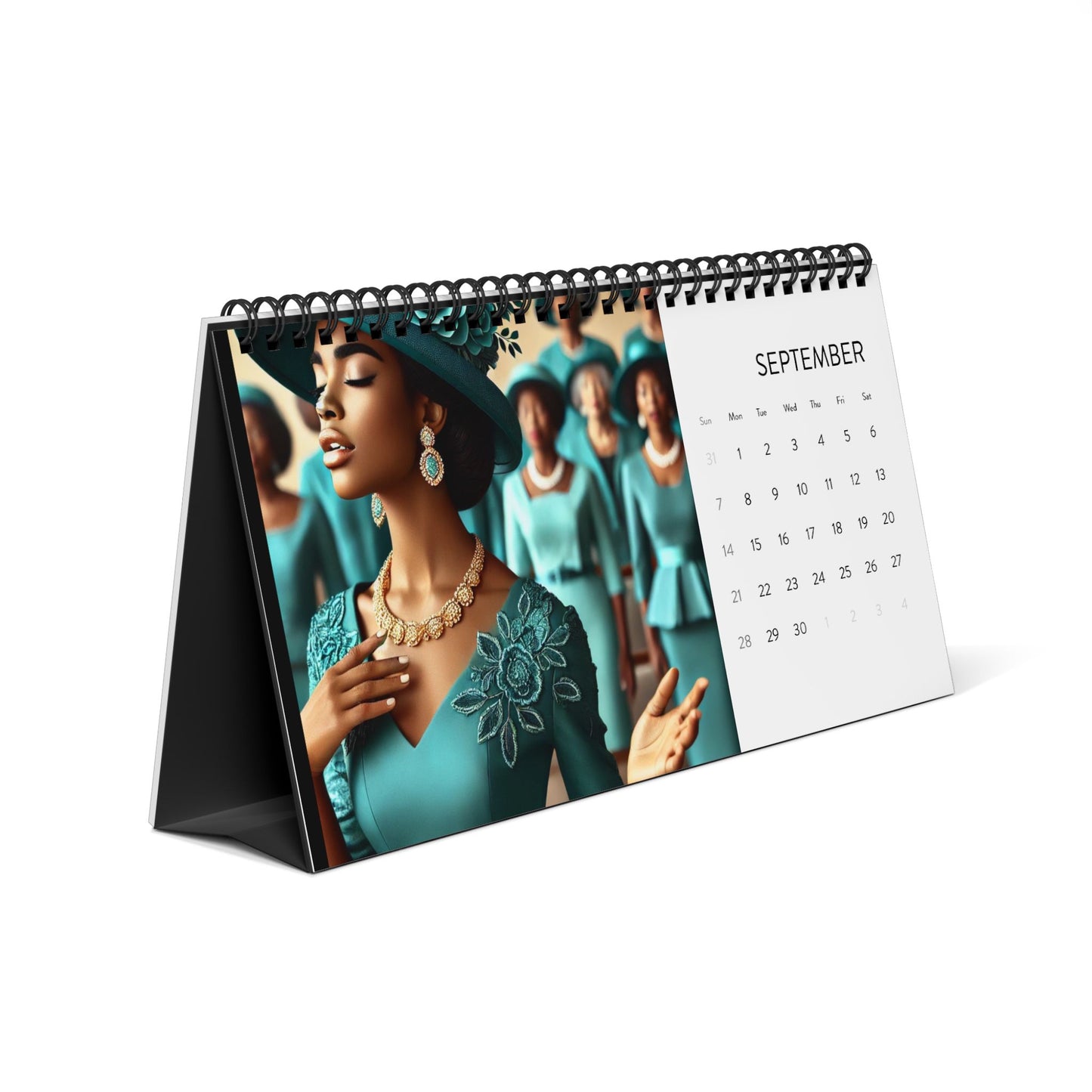 Elegant & Joyful – Sunday Best with Style Desktop Calendar (2025 grid)